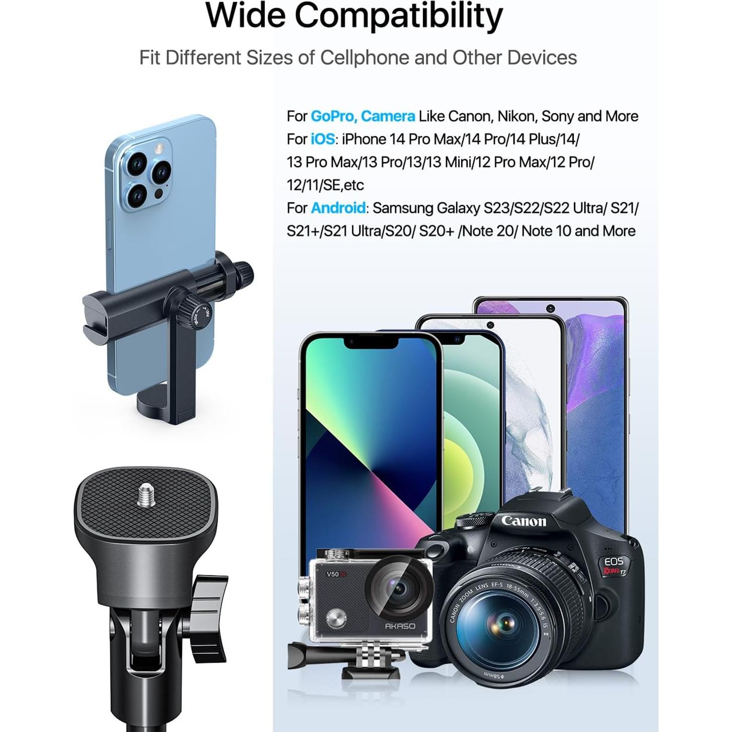 Soporte de trípode NEXBOOM 170 cm para iPhone y Samsung