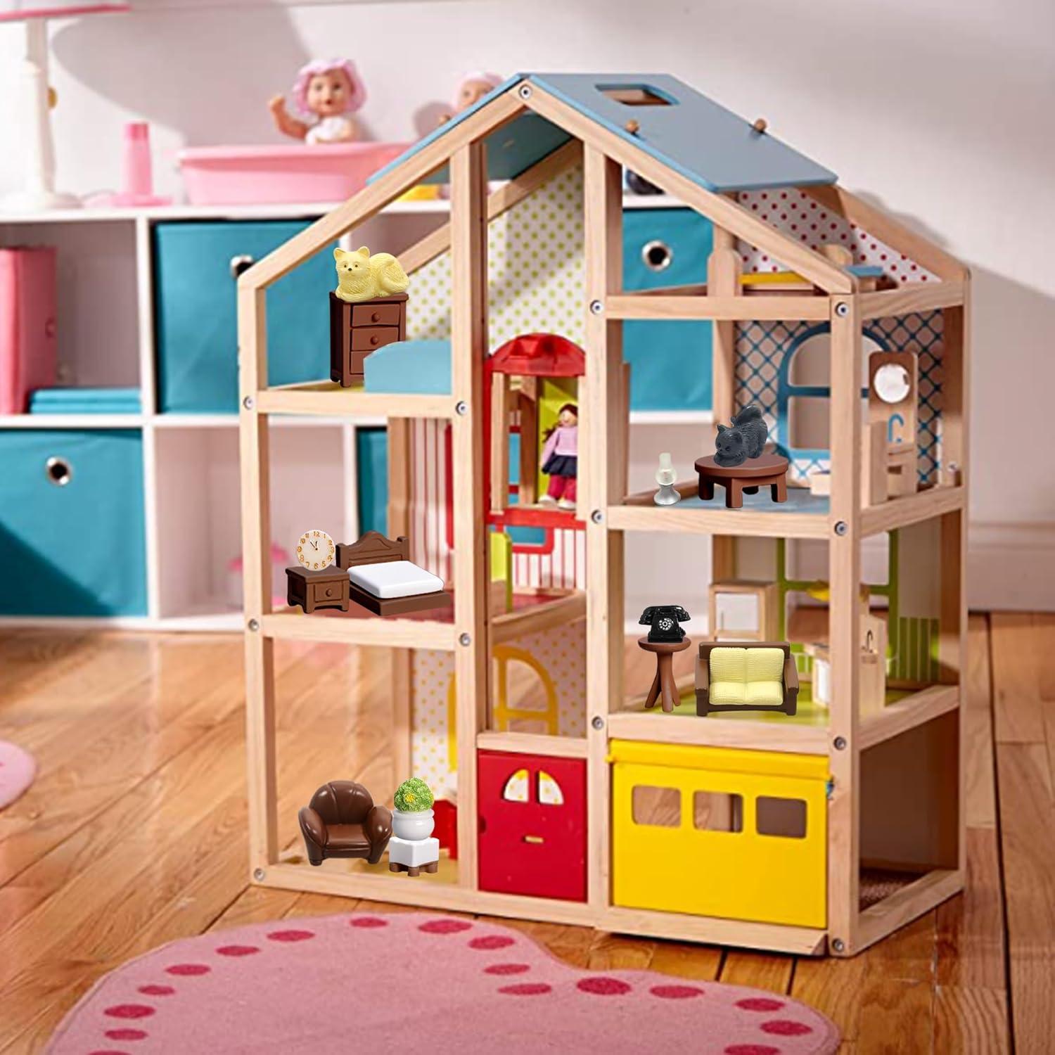 Kit de Muebles para Casa de Muñecas MOMOONNON 23 Piezas