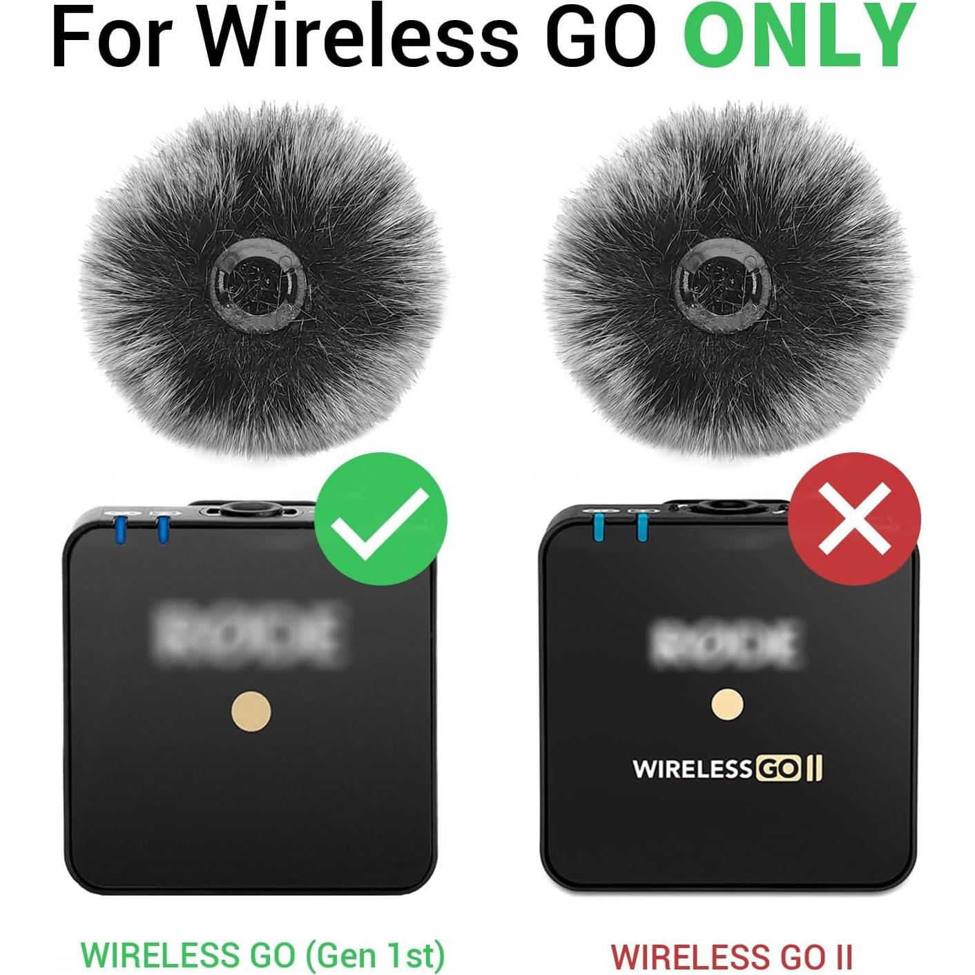 Paraviento Cubilux para Rode Wireless Go - 4 Muff de Piel de Gato