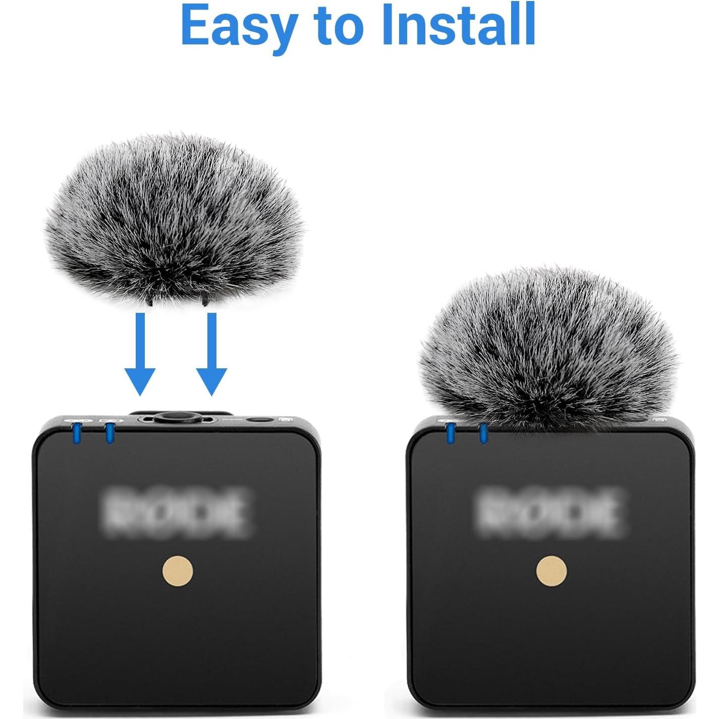 Paraviento Cubilux para Rode Wireless Go - 4 Muff de Piel de Gato