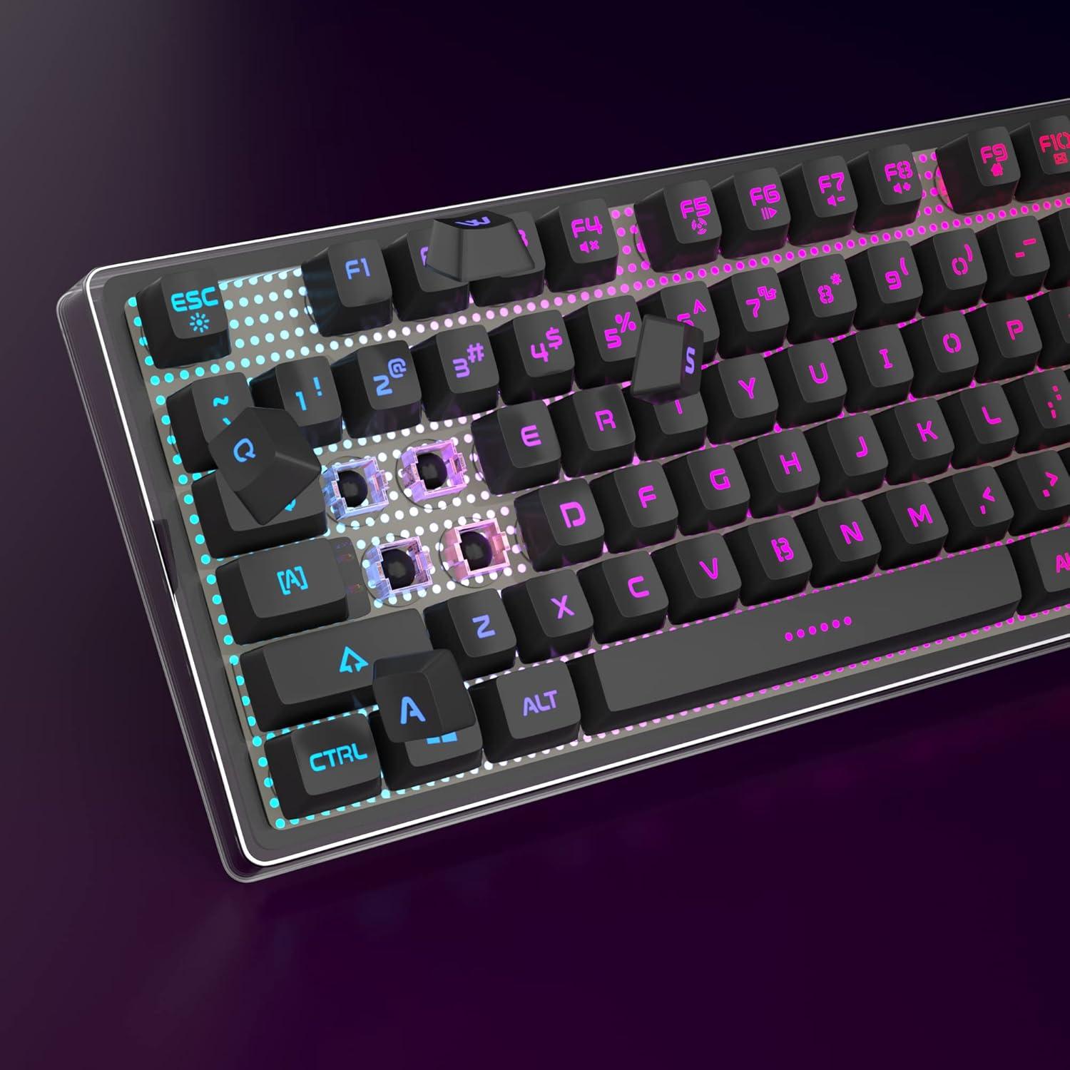 Teclado Gaming MageGee K1 LED Arcoíris 104 Teclas Ergonómico