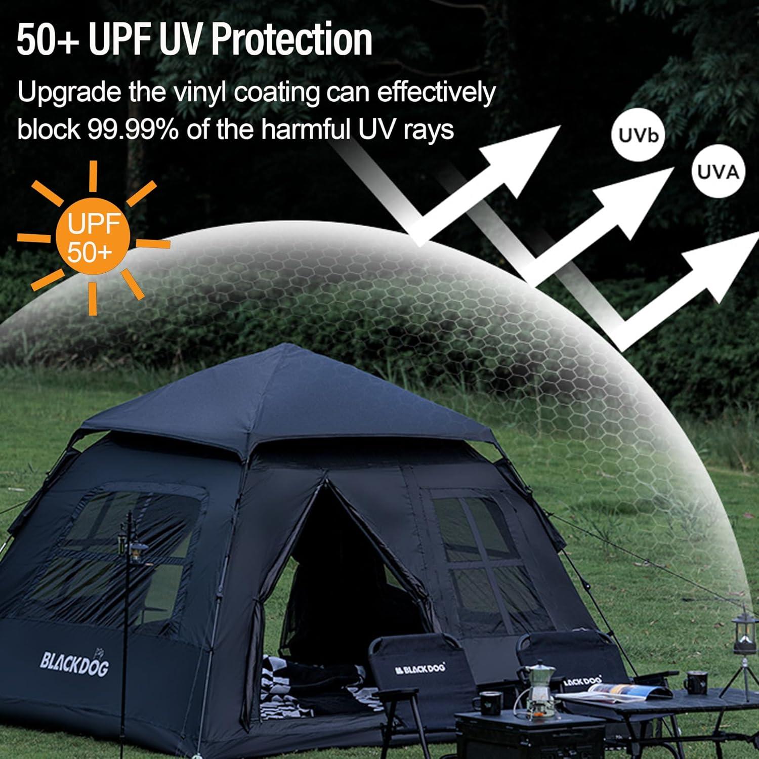 Tienda de Camping Windhike 5-8 Personas Impermeable UPF50+