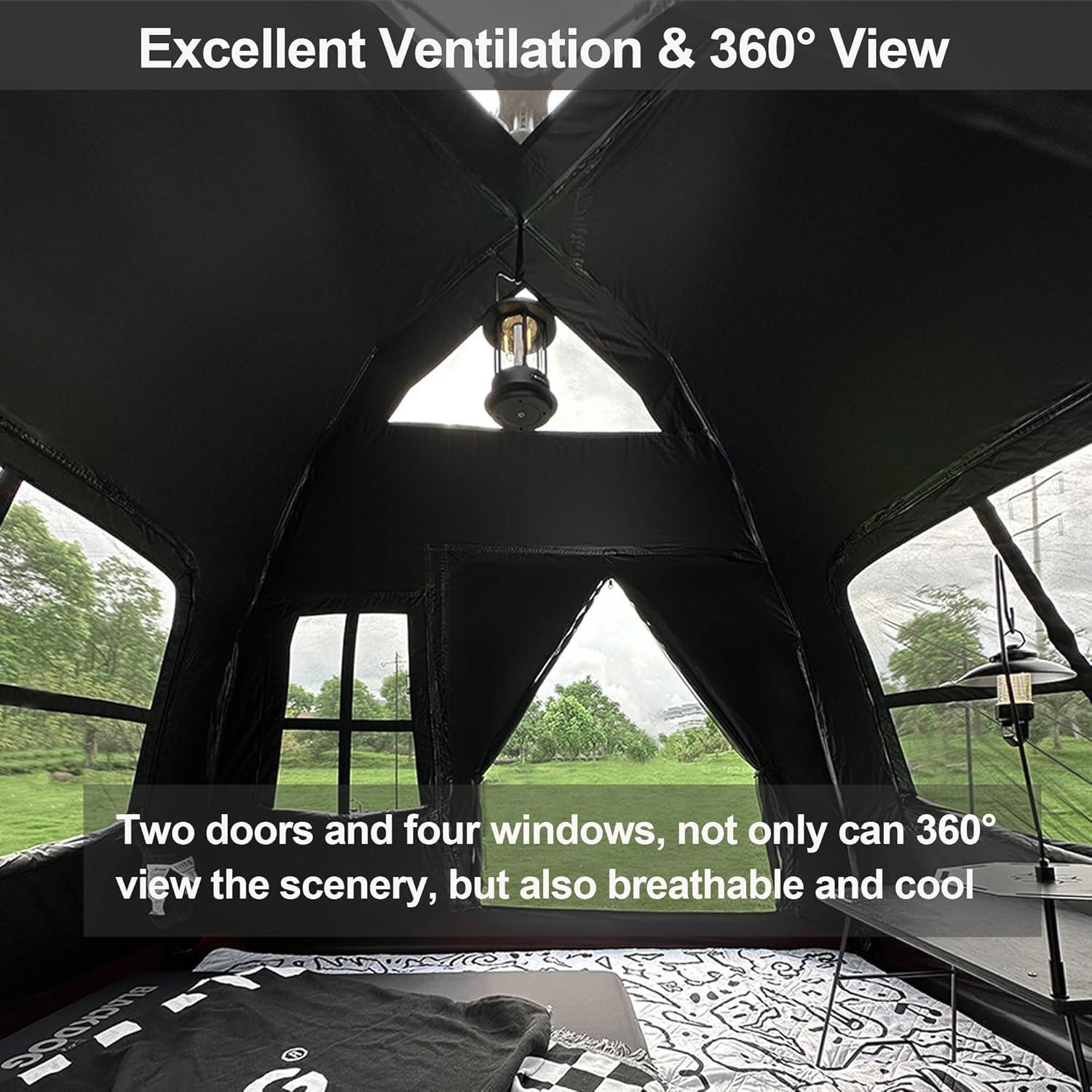 Tienda de Camping Windhike 5-8 Personas Impermeable UPF50+