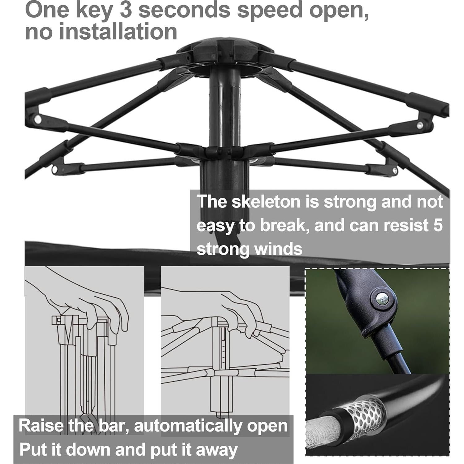 Tienda de Camping Windhike 5-8 Personas Impermeable UPF50+