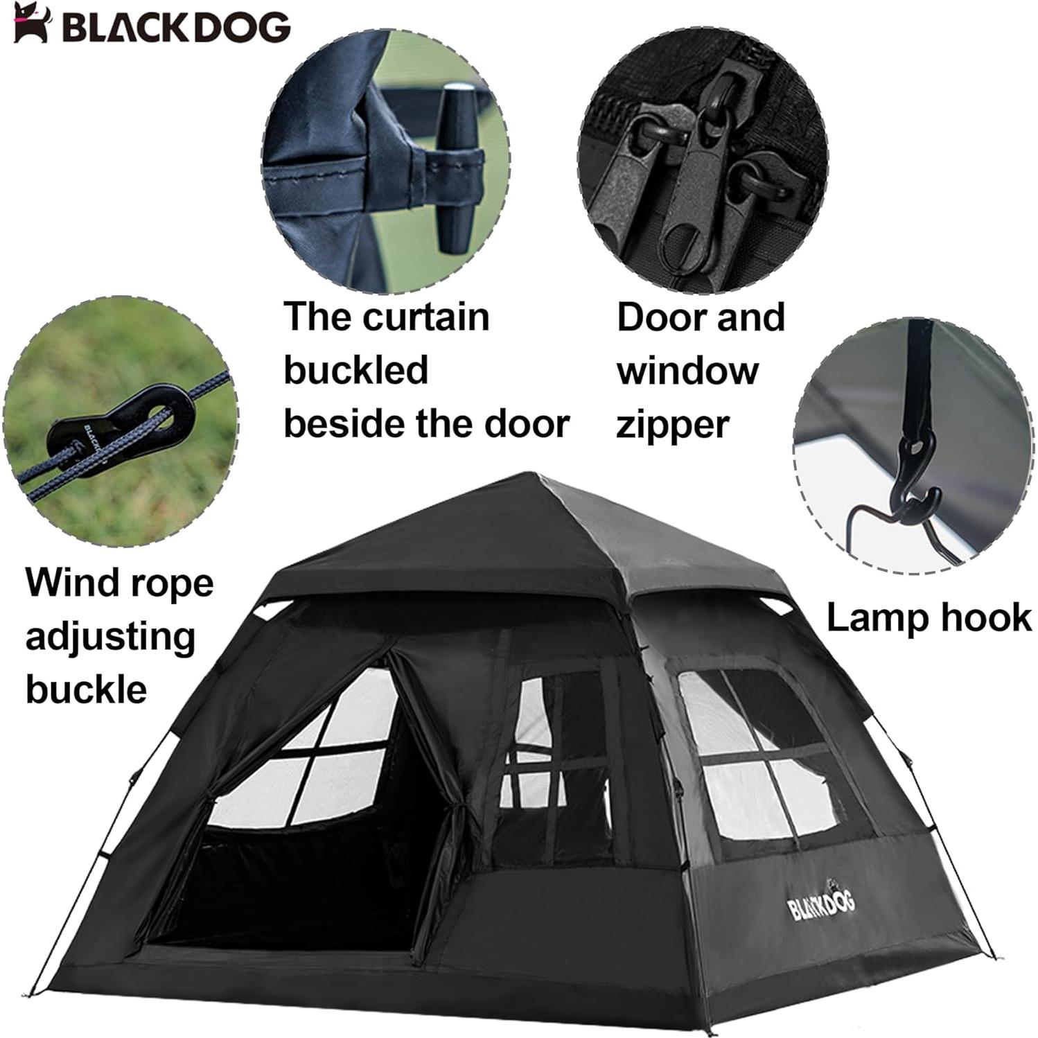 Tienda de Camping Windhike 5-8 Personas Impermeable UPF50+