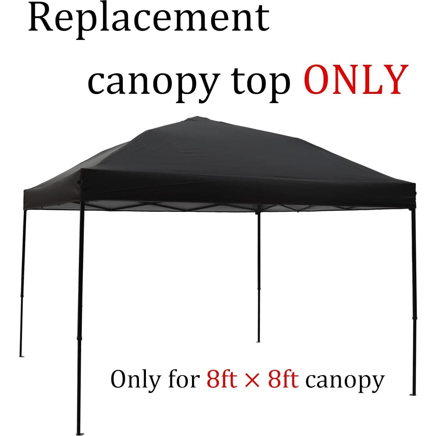 Cubierta de Reemplazo para Toldo Senmortar 2.44m Plegable Negra