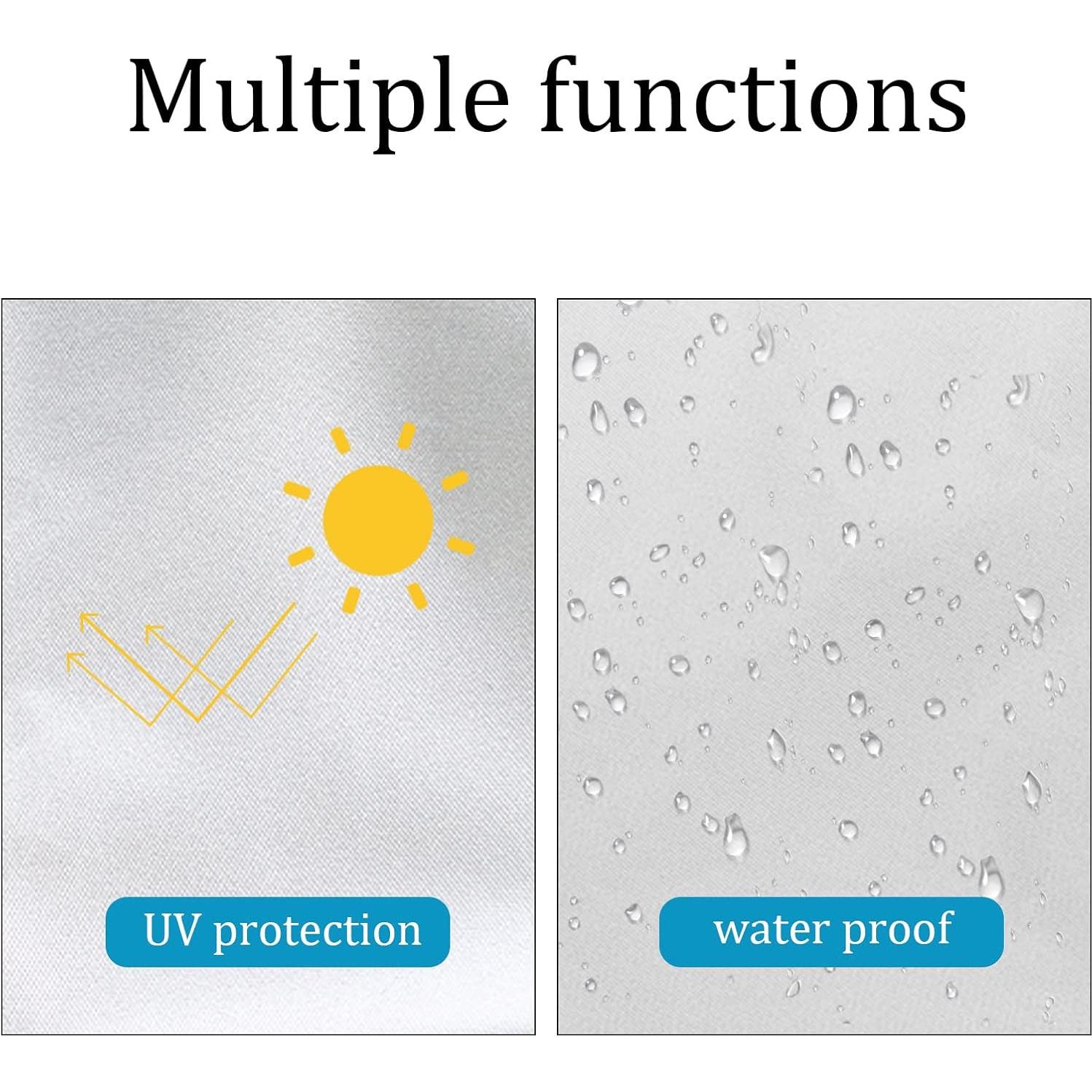 Cubierta de Reemplazo para Toldo Senmortar 2.44m Plegable Negra