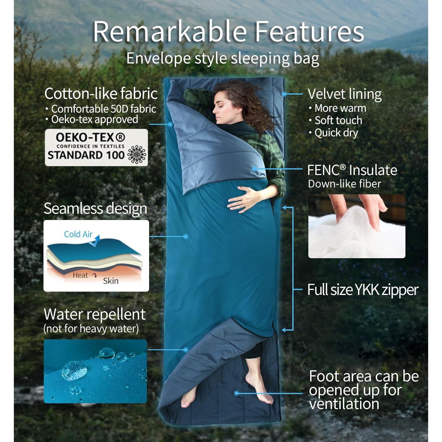 Saco de dormir Litume C071 Ultra Comfort 10°C 1.6kg 3 temporadas