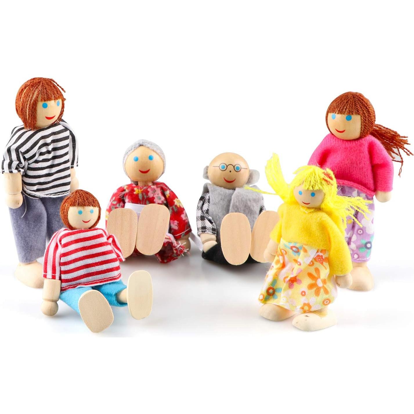 Set de Muebles de Madera para Casa de Muñecas Gemileo 40 Pcs