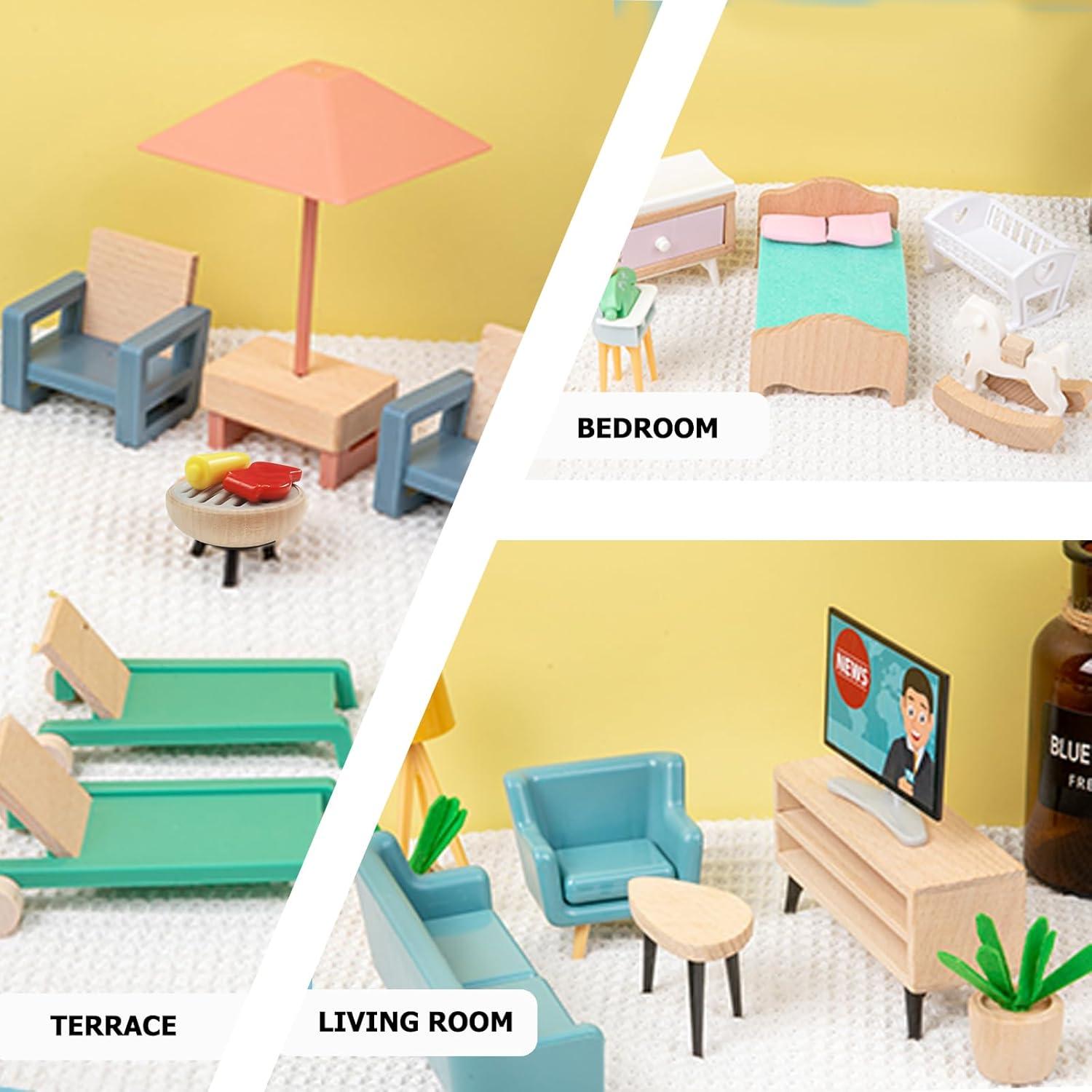 Juego de Muebles Casa de Muñecas 43 Piezas Beijng Feize