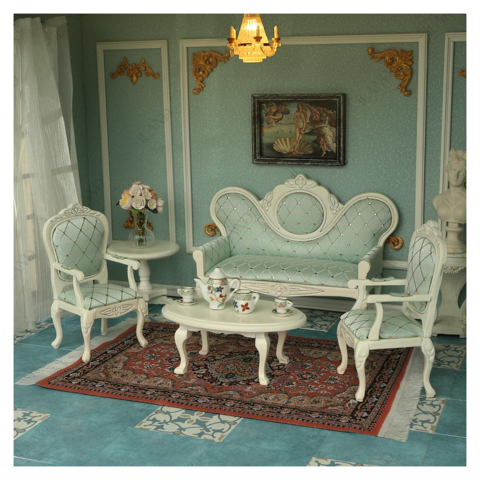 Conjunto de Muebles para Casa de Muñecas iLAND 8 Piezas