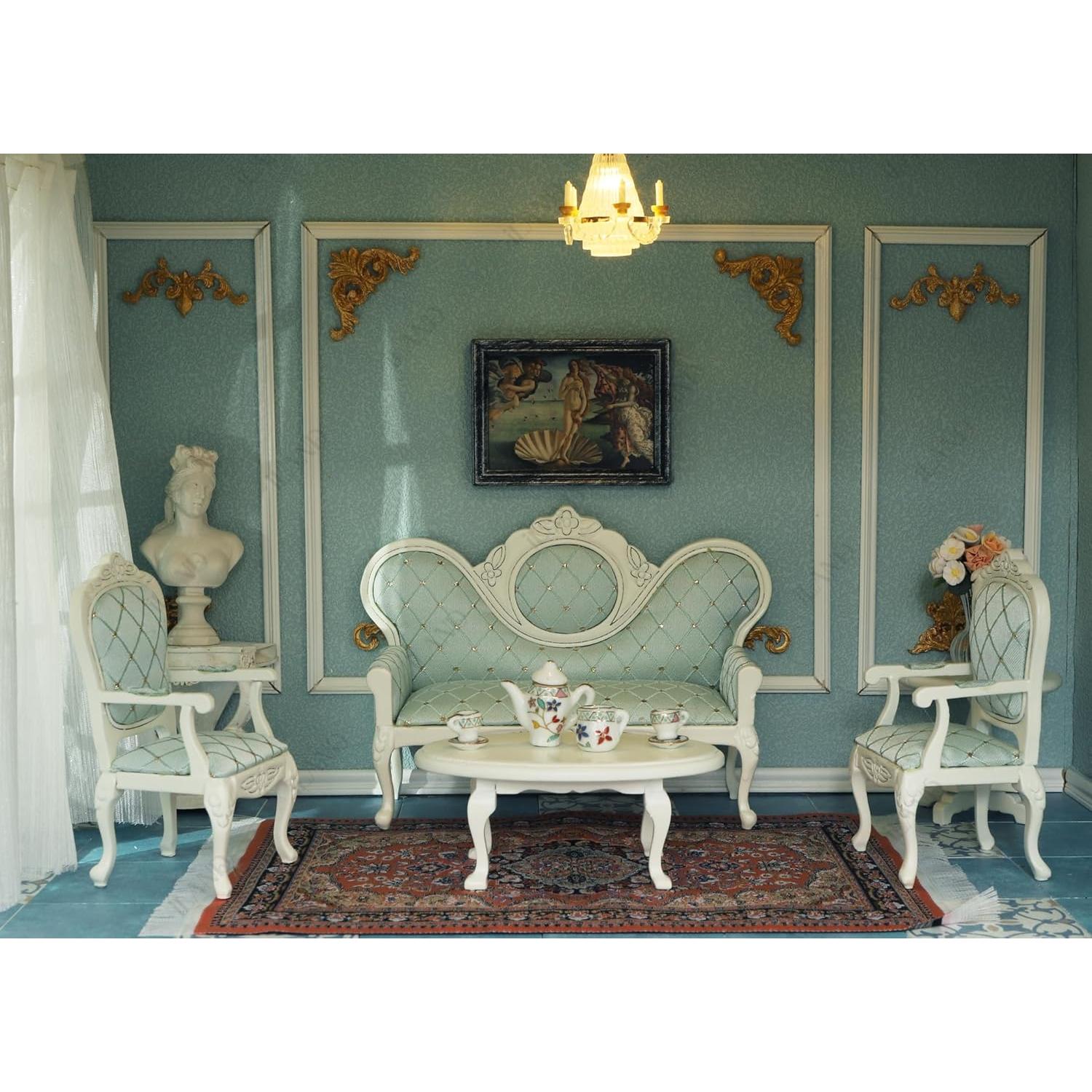 Conjunto de Muebles para Casa de Muñecas iLAND 8 Piezas