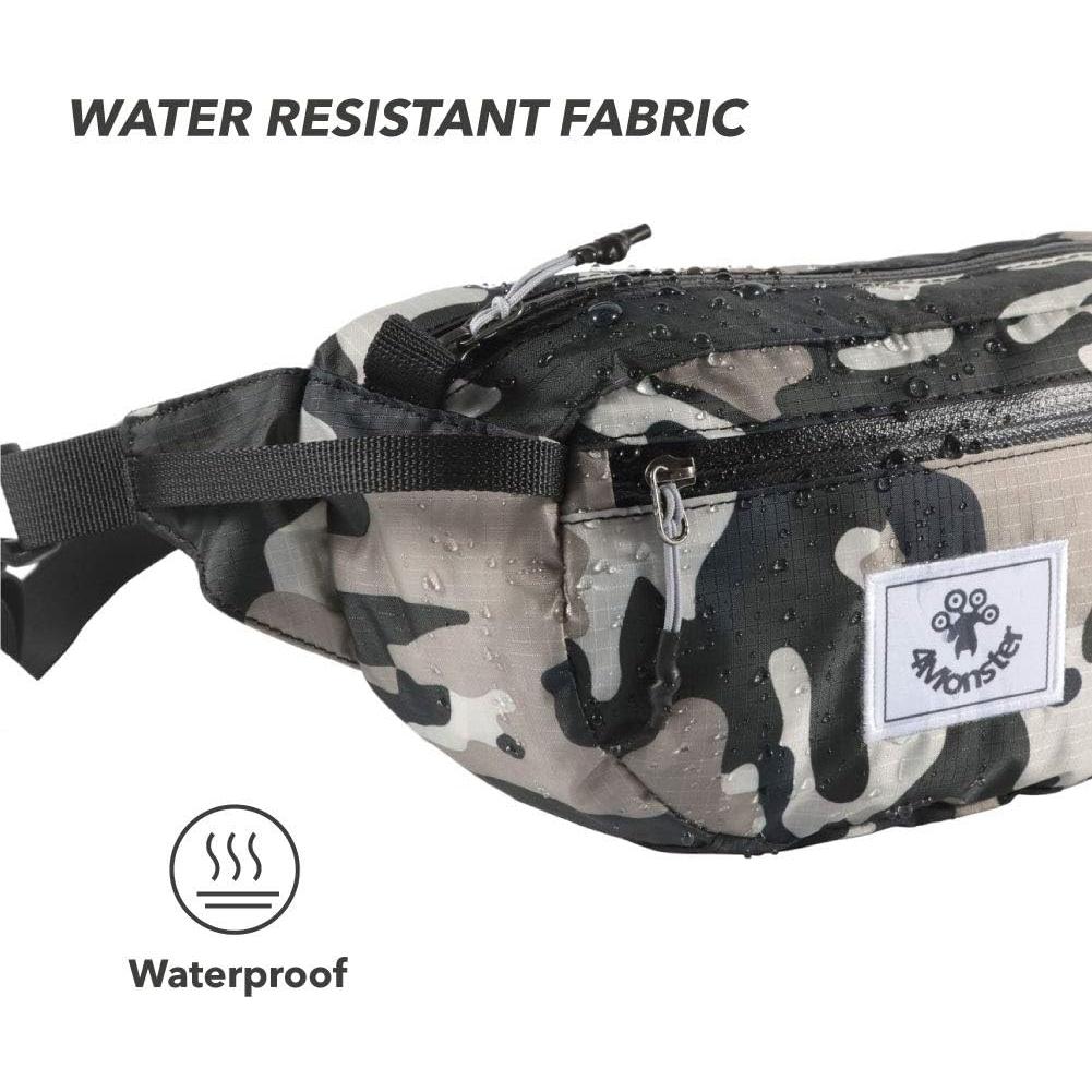 Mochila de Cintura 4Monster 2L Resistente al Agua Verde Militar