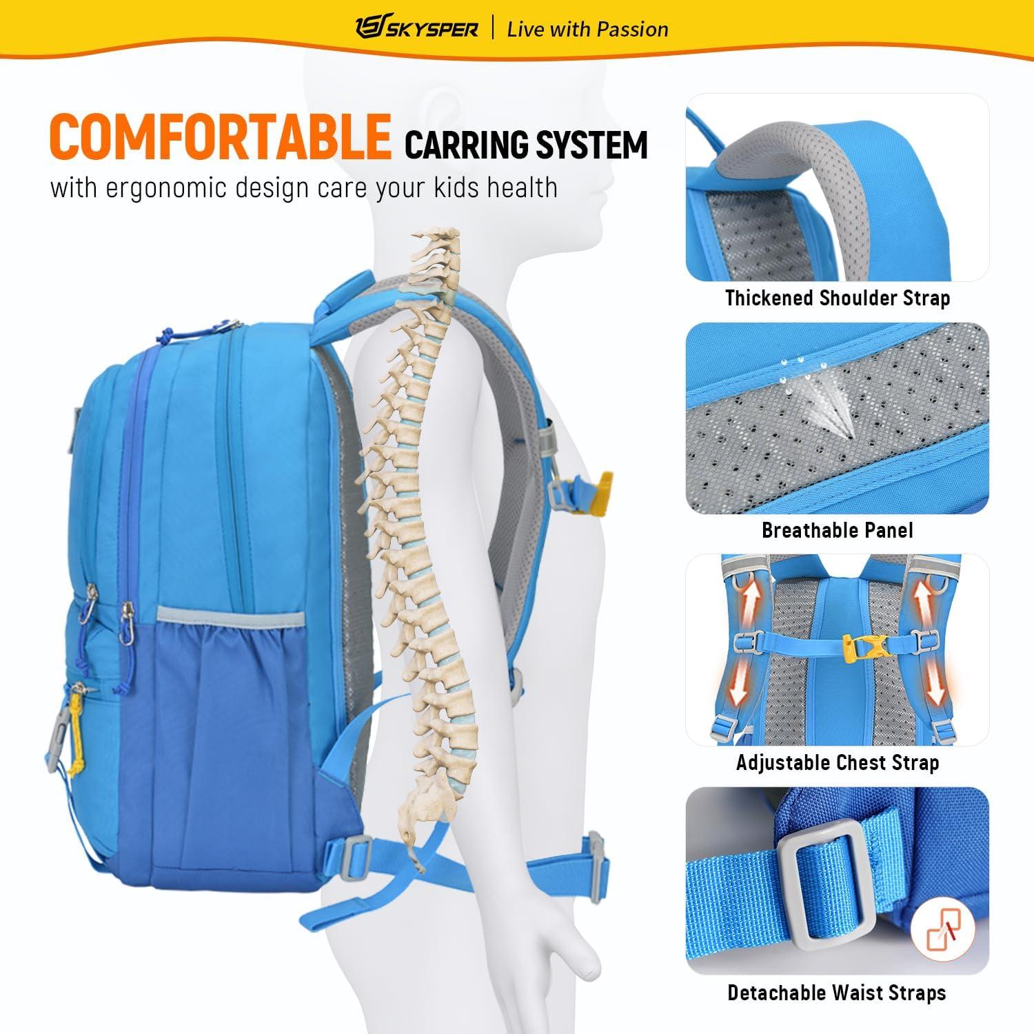 Mochila SKYSPER IKIEX 18L para Niños - Azul, Ergonómica