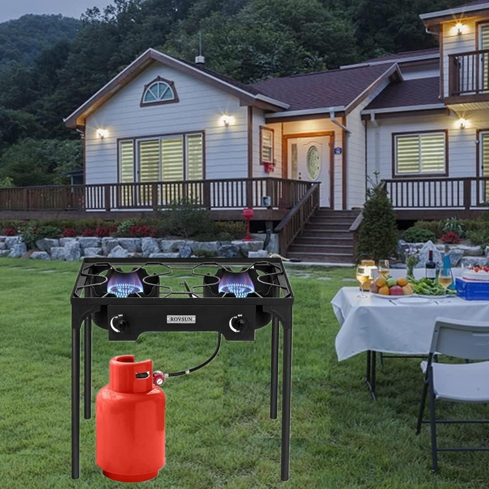 Estufa de Gas Propano ROVSUN 2 Quemadores 150,000 BTU
