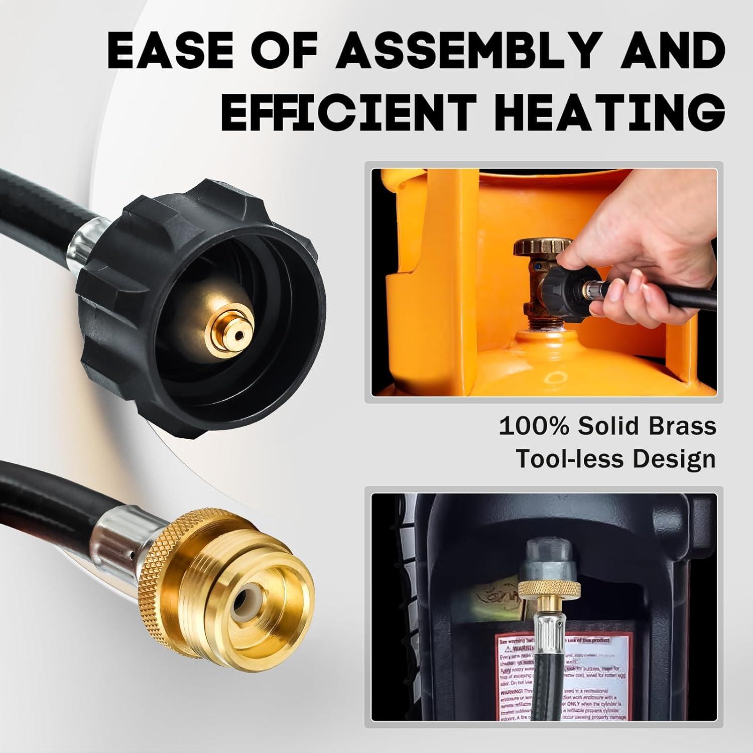 Adaptador de Manguera de Propano 3 PIES MOASKER a 20LB