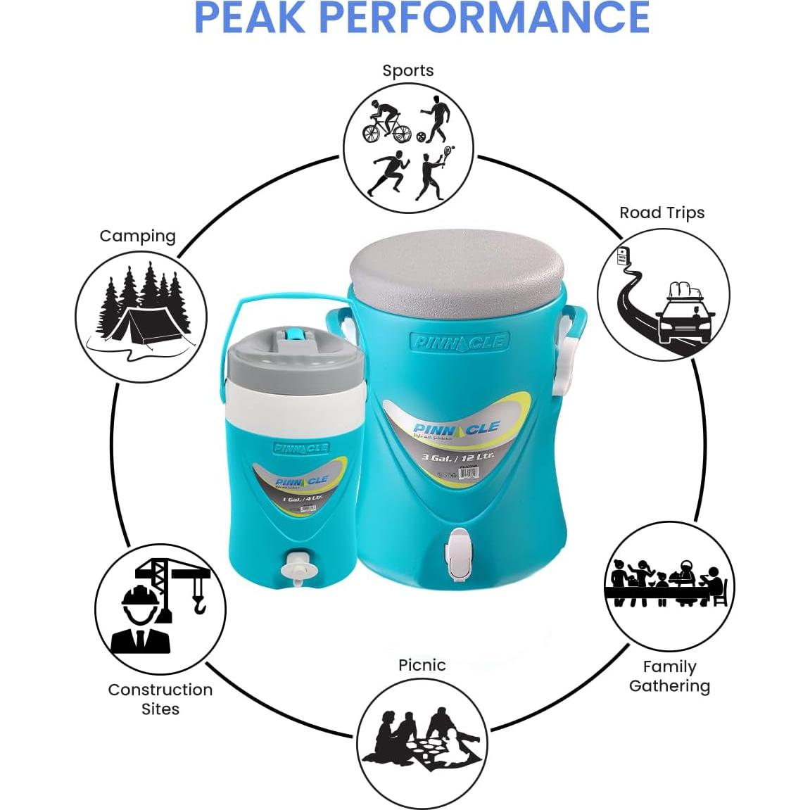 Juego de Enfriador de Agua 3 Galones + Jarra 1 Galón Pinnacle