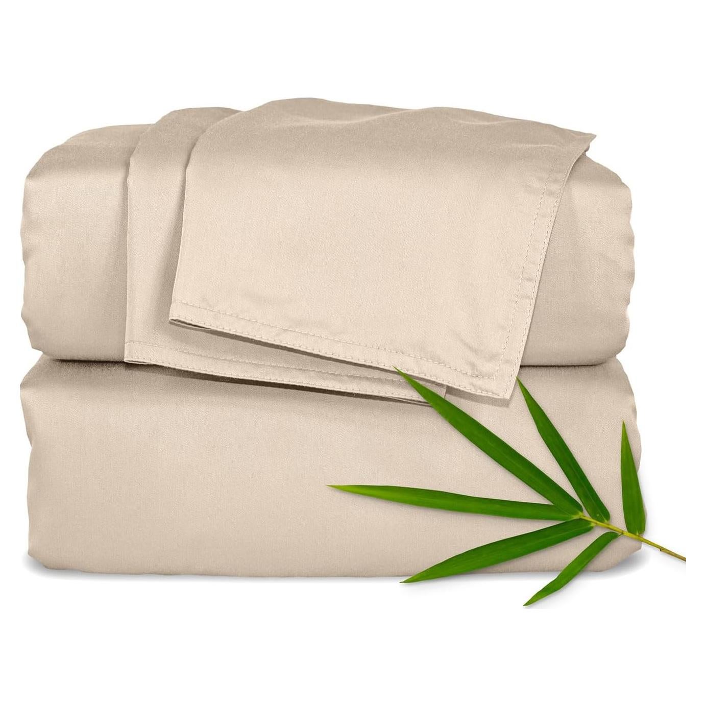 Juego de Sábanas Twin XL Bambú Puro 100% Viscosa Orgánica Almendra