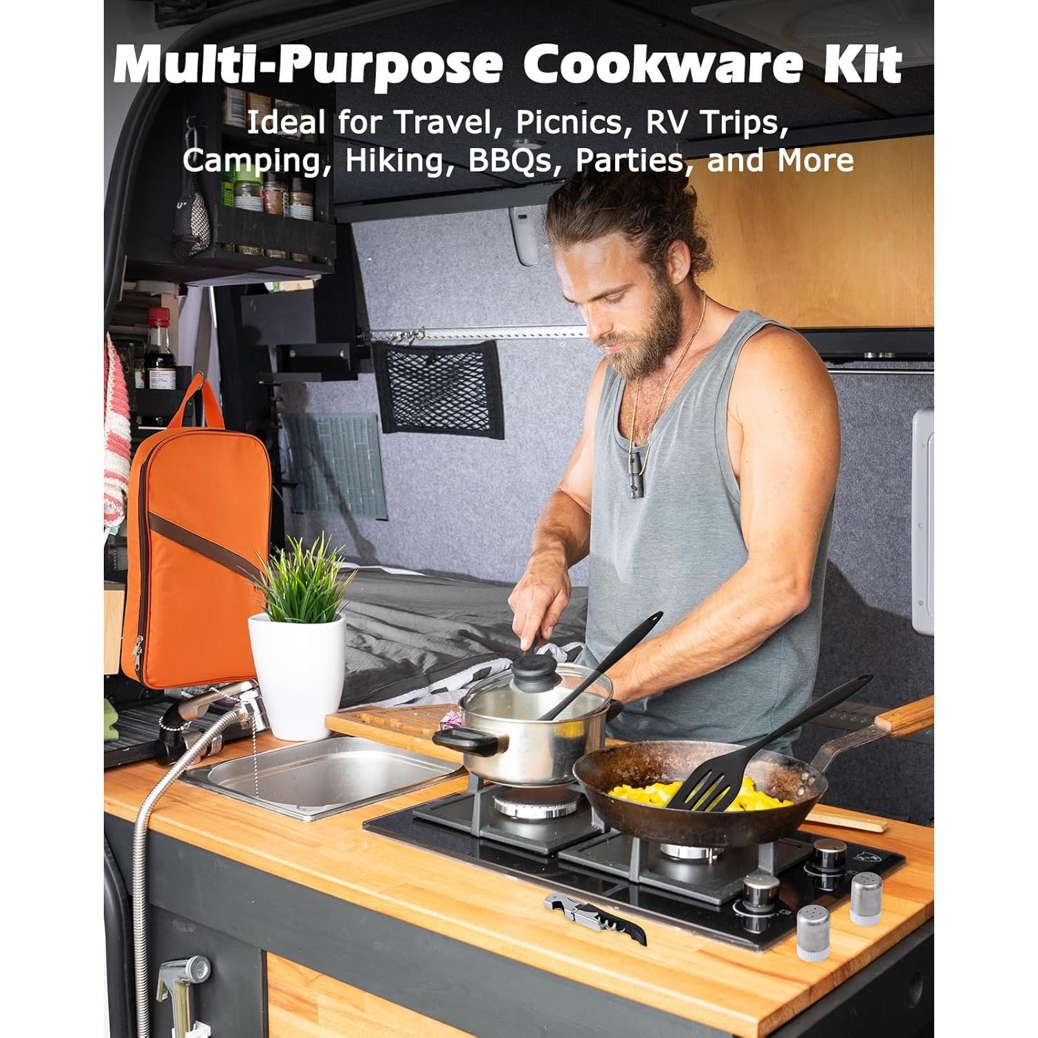 Set de Utensilios de Cocina para Camping Hozzen 15 Piezas