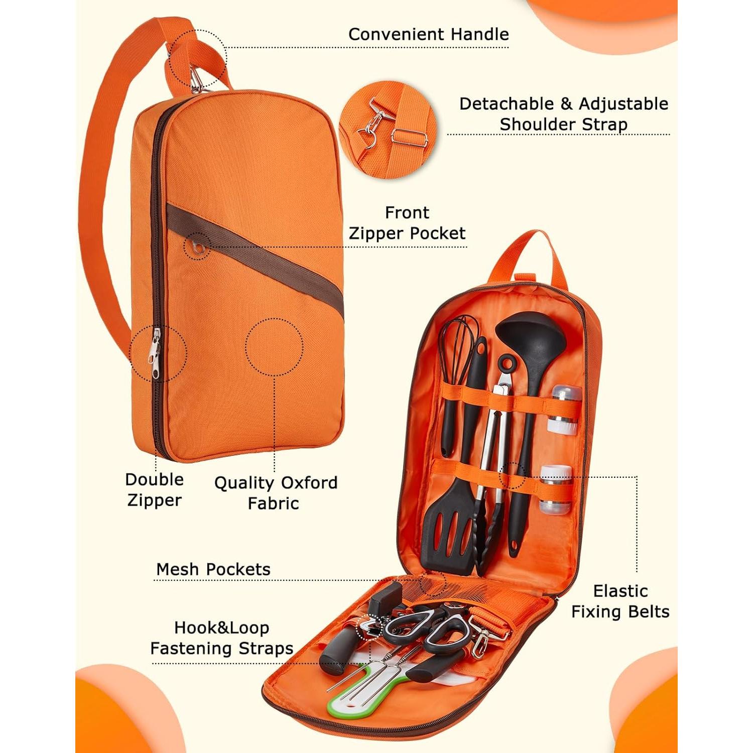 Set de Utensilios de Cocina para Camping Hozzen 15 Piezas