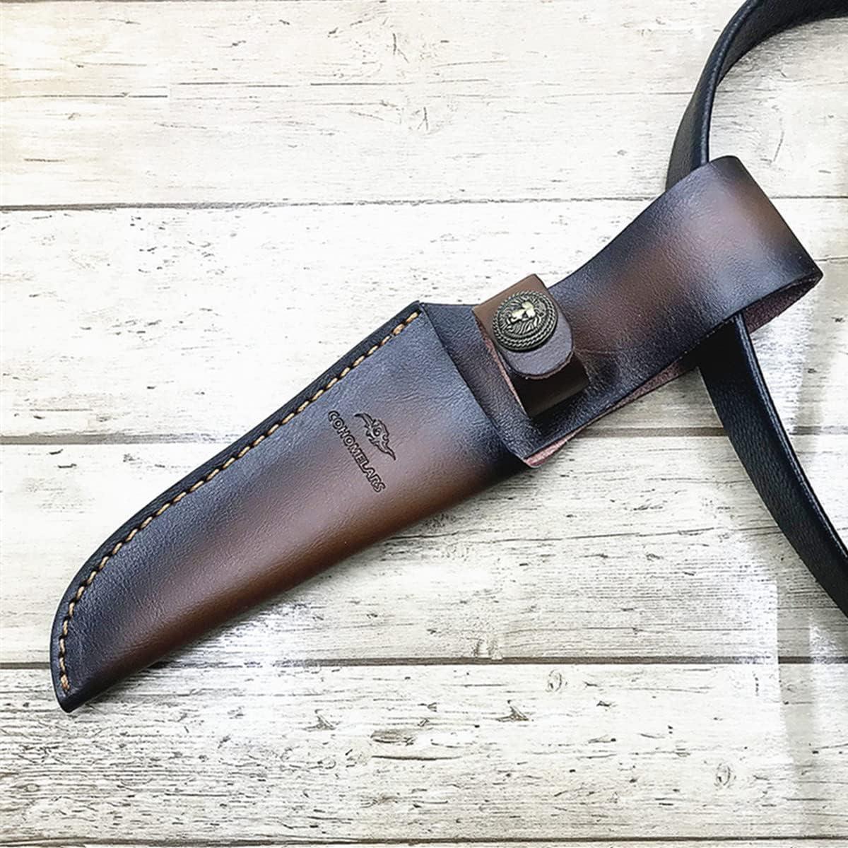 Funda de Cuchillo Recto COHOMELARS de Cuero Marrón 165mm