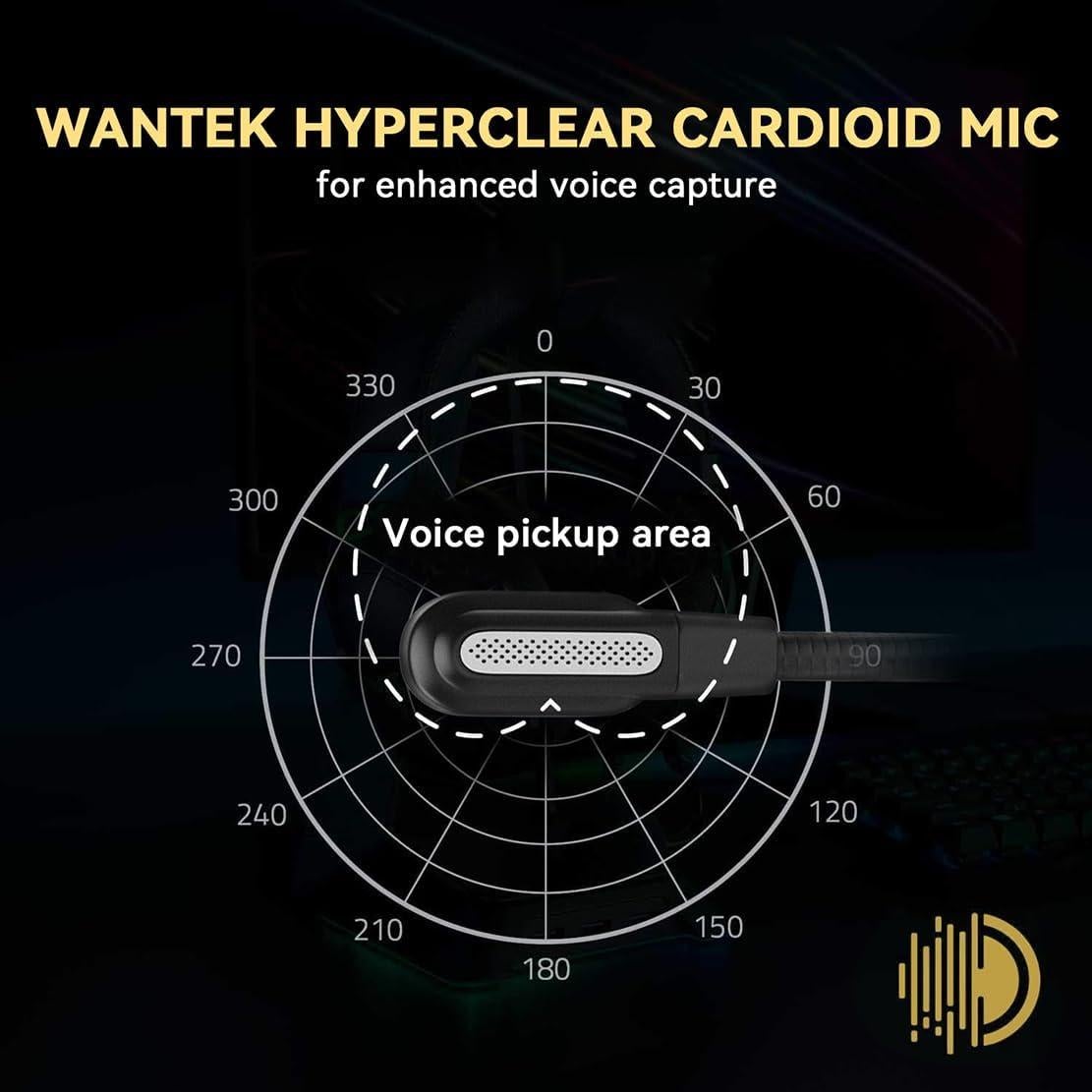 Auricular USB Wantek 882K con micrófono y cancelación de ruido