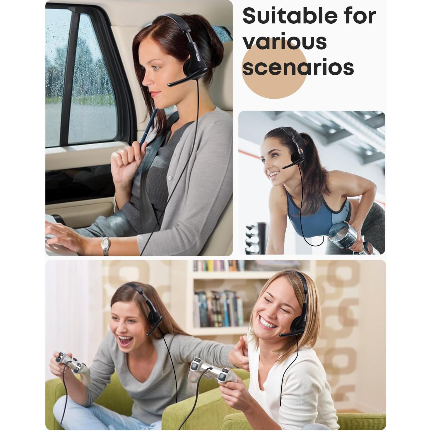 Auriculares KLOJIM HSC-1 con micrófono 3.5mm - Negro