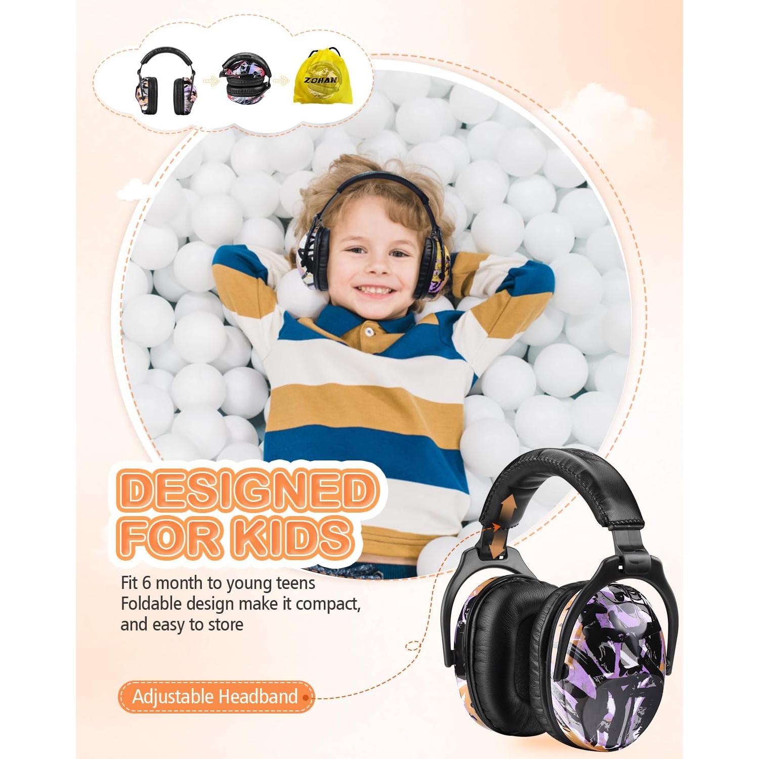 Auriculares ZOHAN EM030 para Niños, Protección Auditiva 25dB