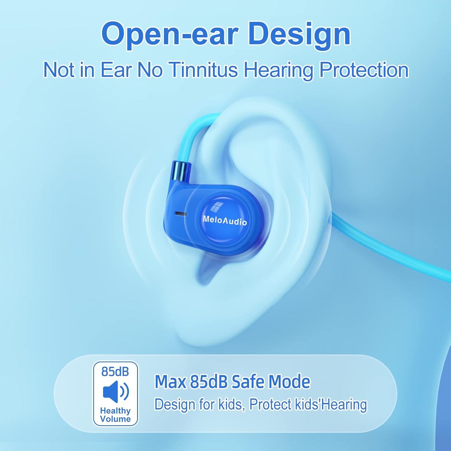 Auriculares Inalámbricos MeloAudio Kids Pro Azul - Bluetooth 5.3, 85dB