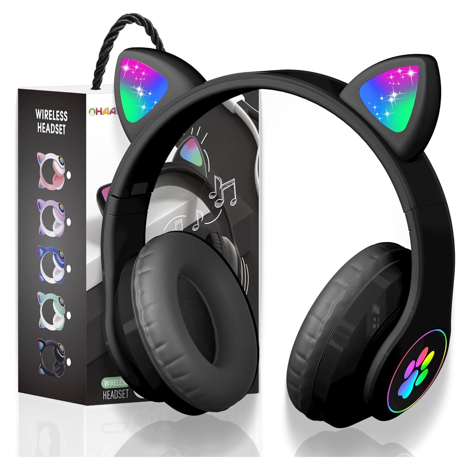 Auriculares Bluetooth KERHAND para Niños con Luz LED y Micrófono