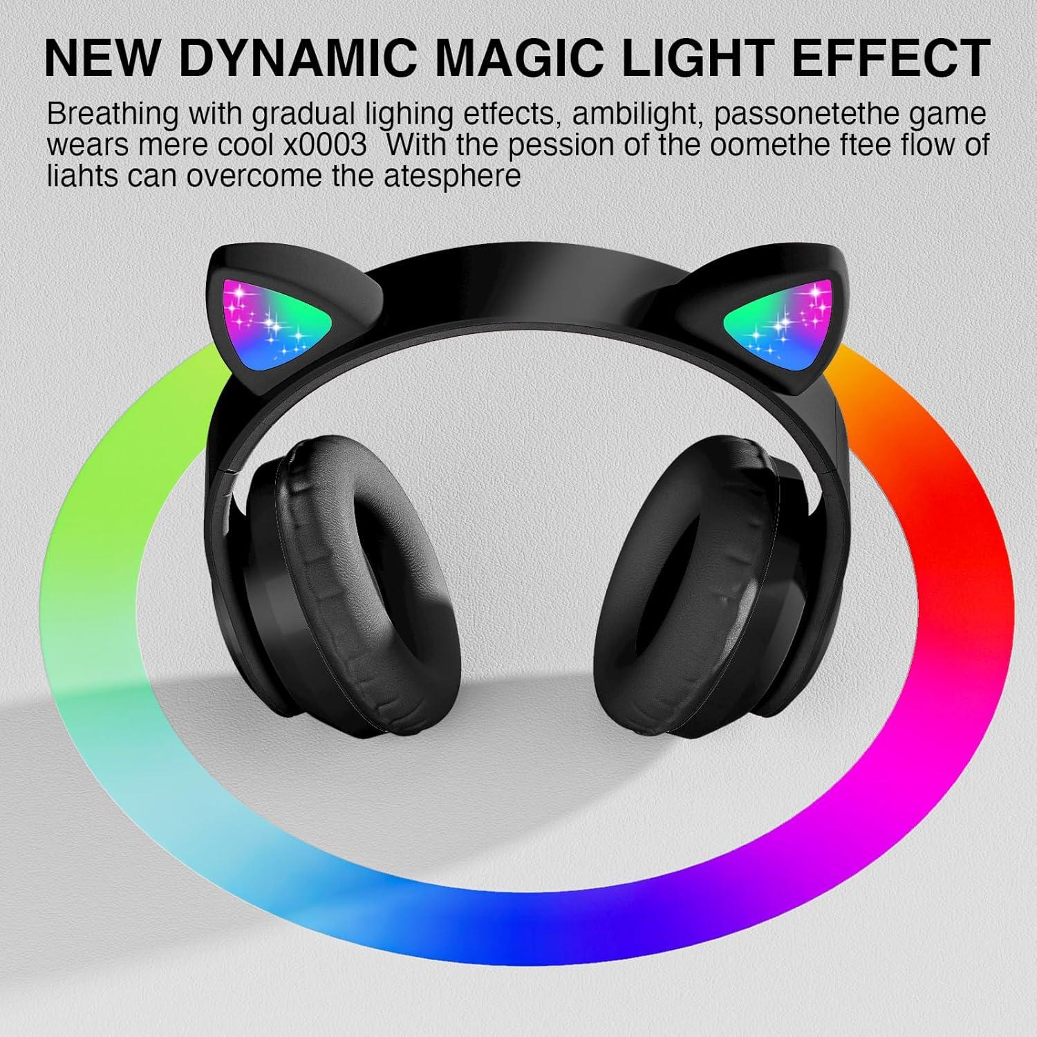 Auriculares Bluetooth KERHAND para Niños con Luz LED y Micrófono