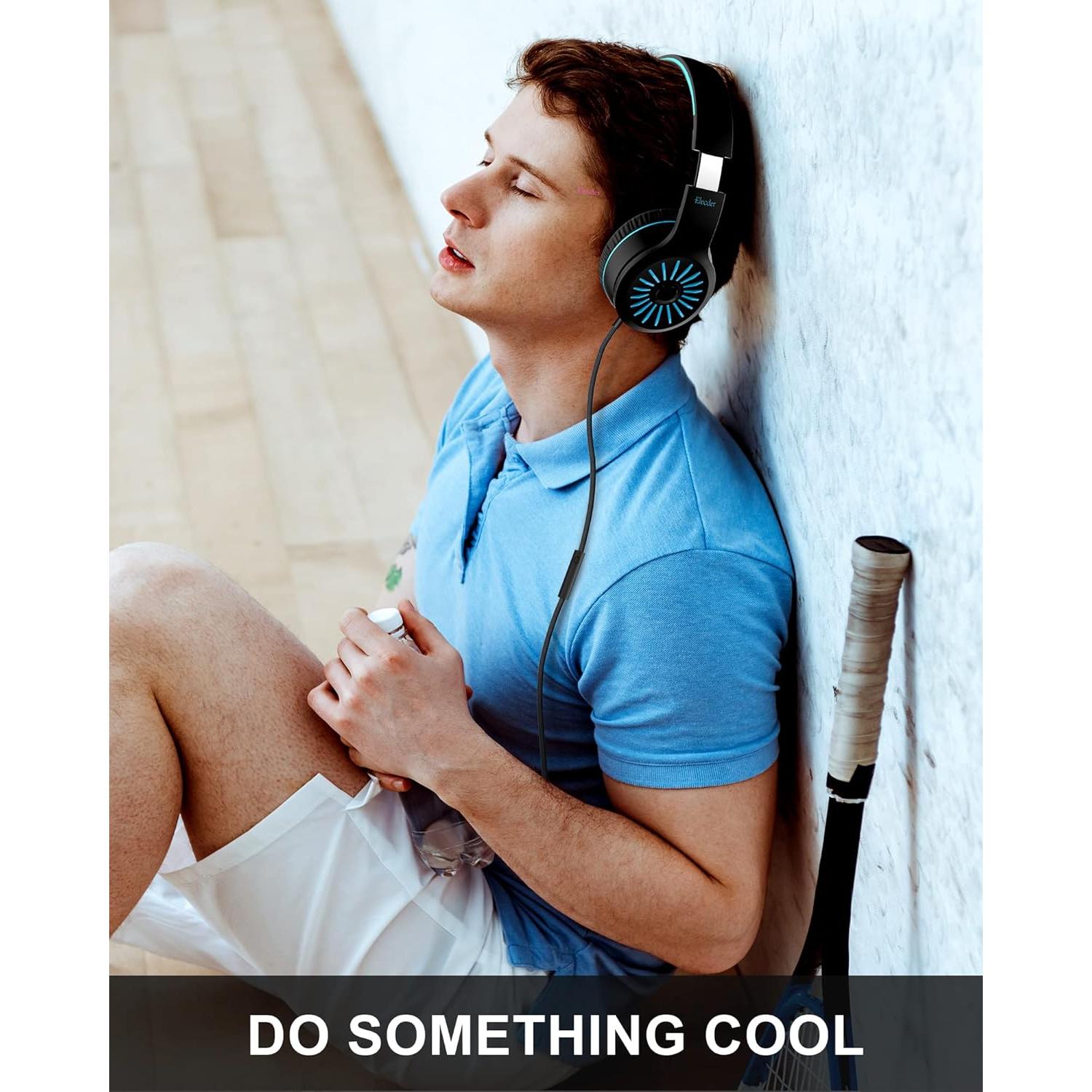 Auriculares On-Ear ELECDER i45 con Micrófono y Cable 1.5m - Negro