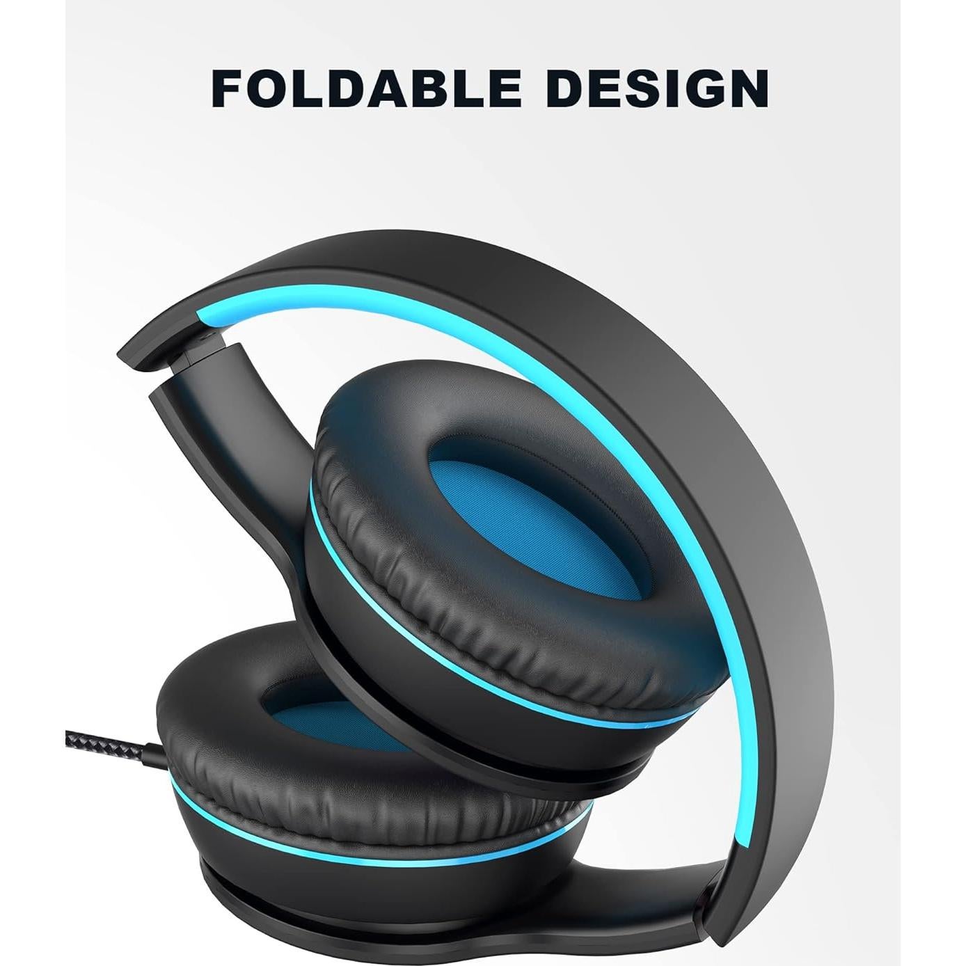 Auriculares On-Ear ELECDER i45 con Micrófono y Cable 1.5m - Negro