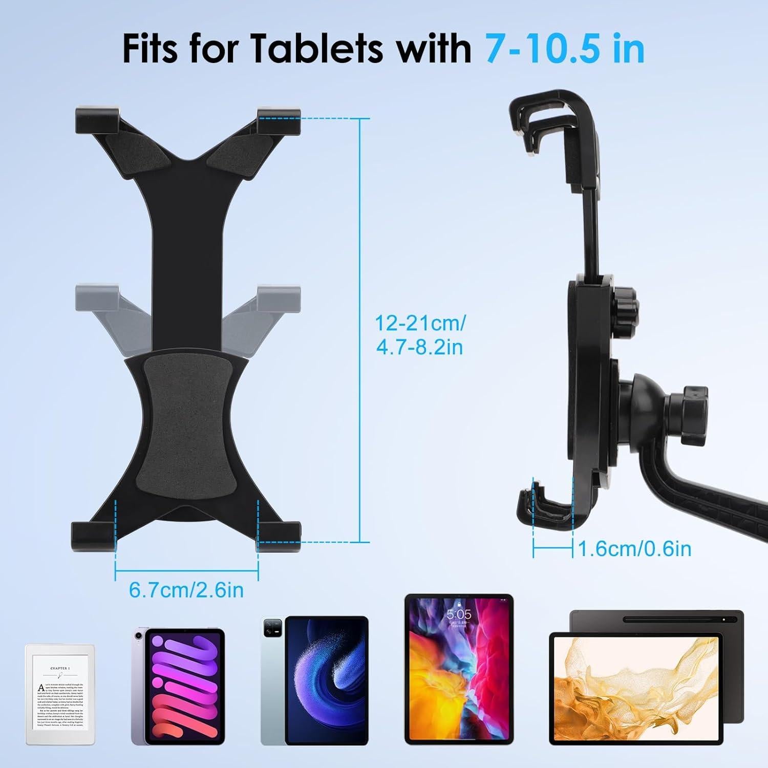 Soporte para Tableta de Coche Linkstyle 7-10.5" Ventosa