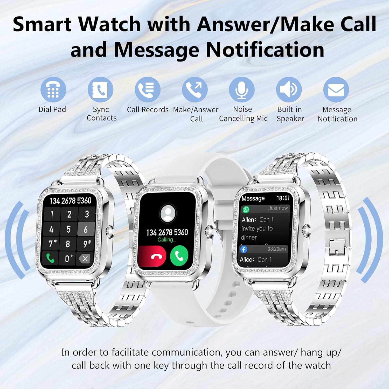 Reloj Inteligente Efolen Plata 1.57'' Bluetooth Fitness