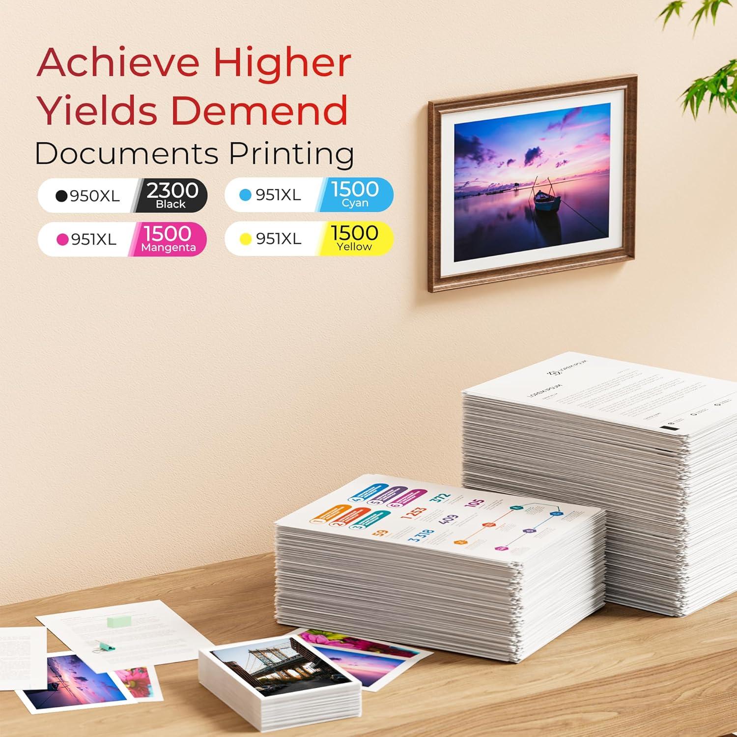 Cartuchos de Tinta ejet 950XL 951XL Compatibles HP - 4 Unidades