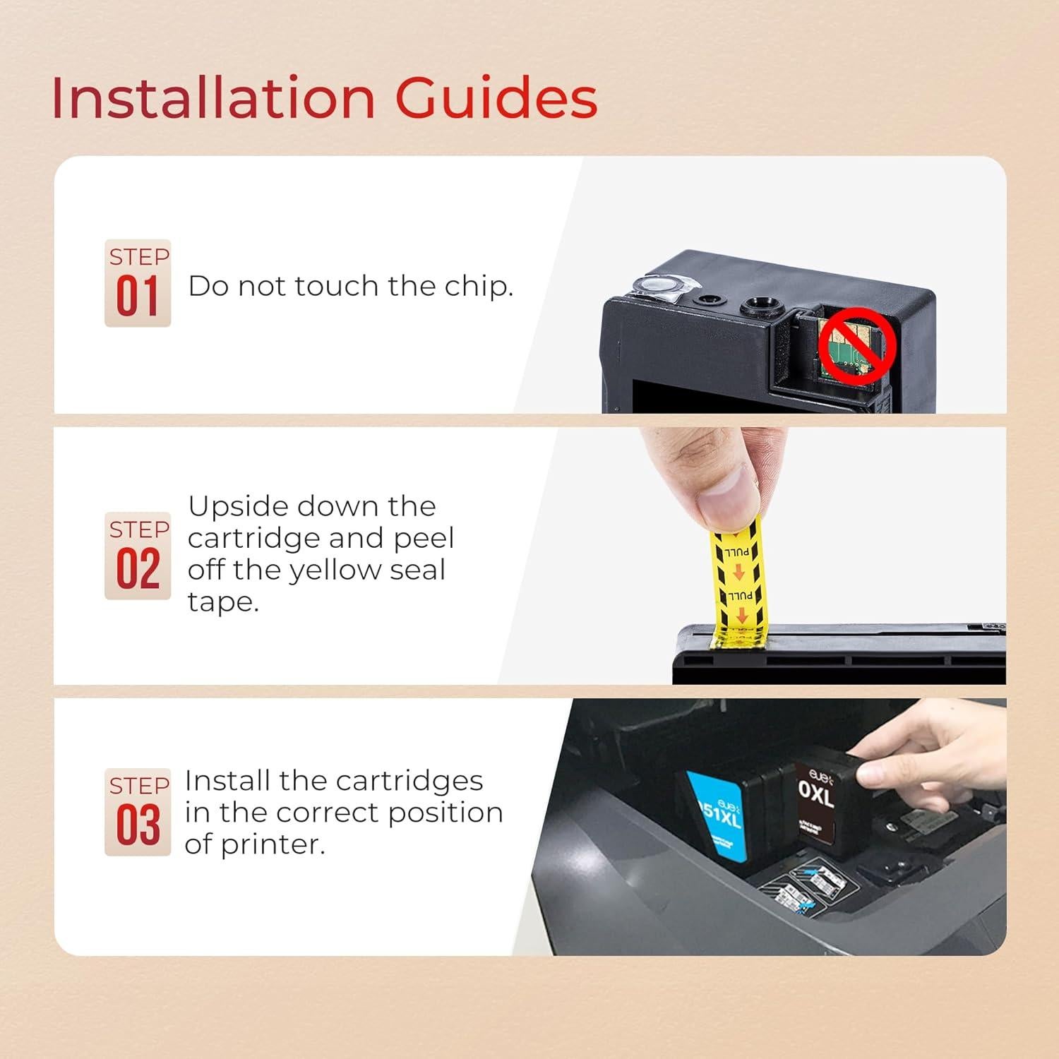 Cartuchos de Tinta ejet 950XL 951XL Compatibles HP - 4 Unidades