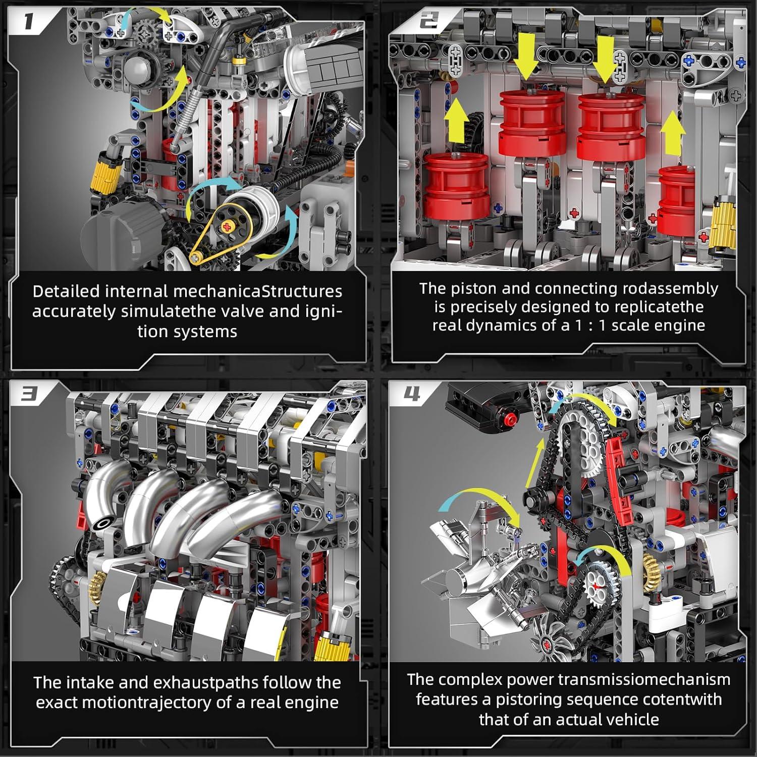 Kit de Construcción Motor L4 Mould King 10087 1787 Pcs
