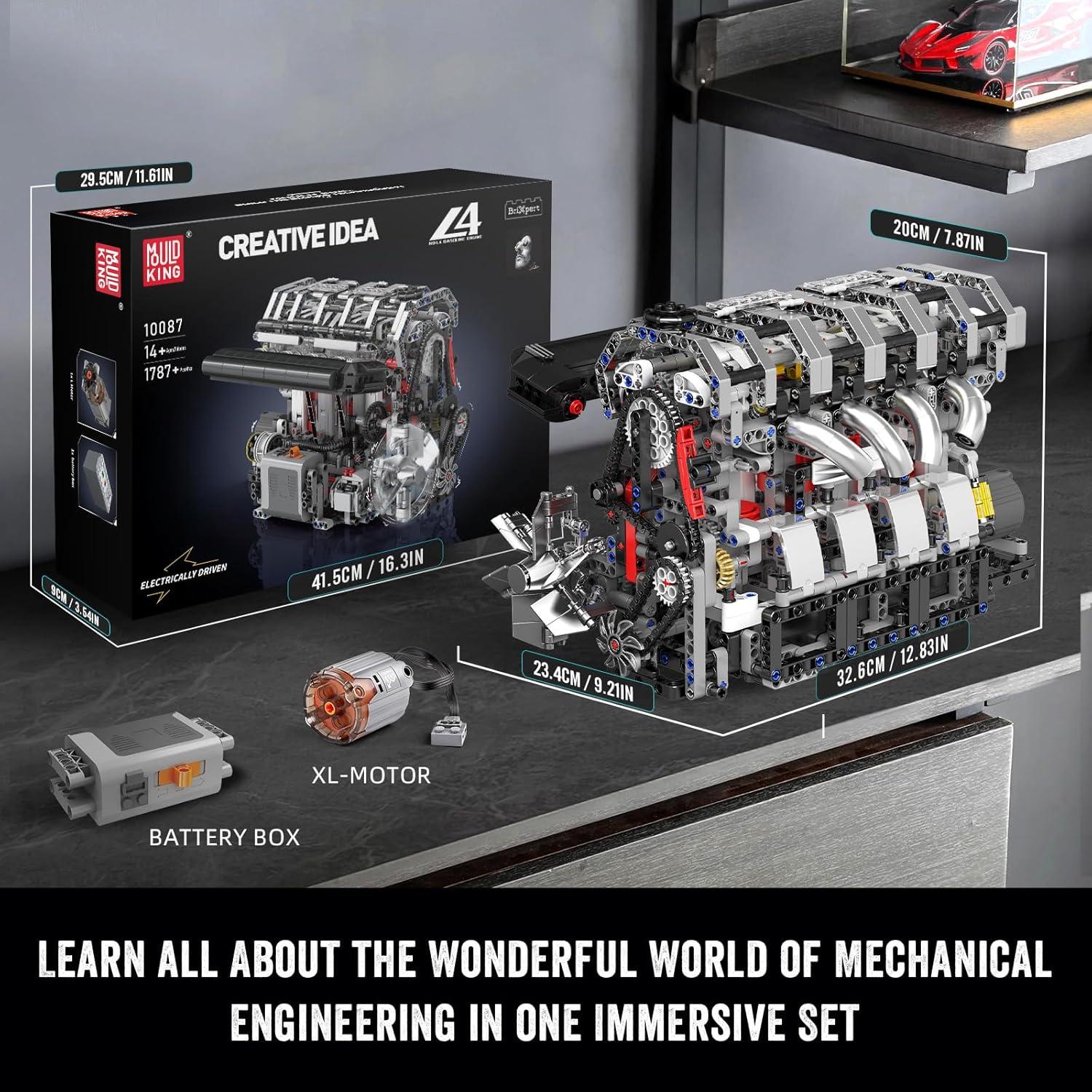 Kit de Construcción Motor L4 Mould King 10087 1787 Pcs