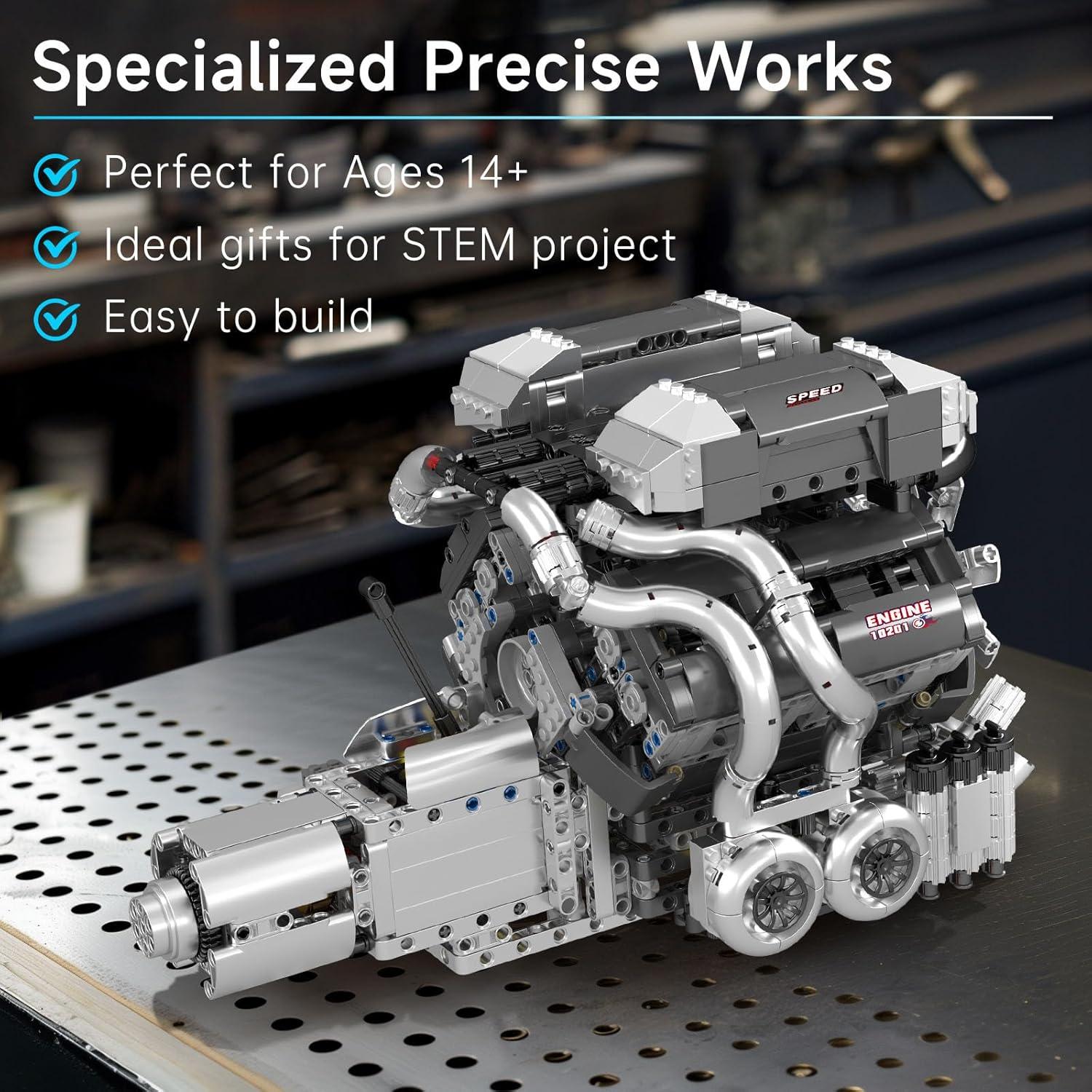 Kit de Motor W16 Mould King 10201 para Construcción STEM 14+