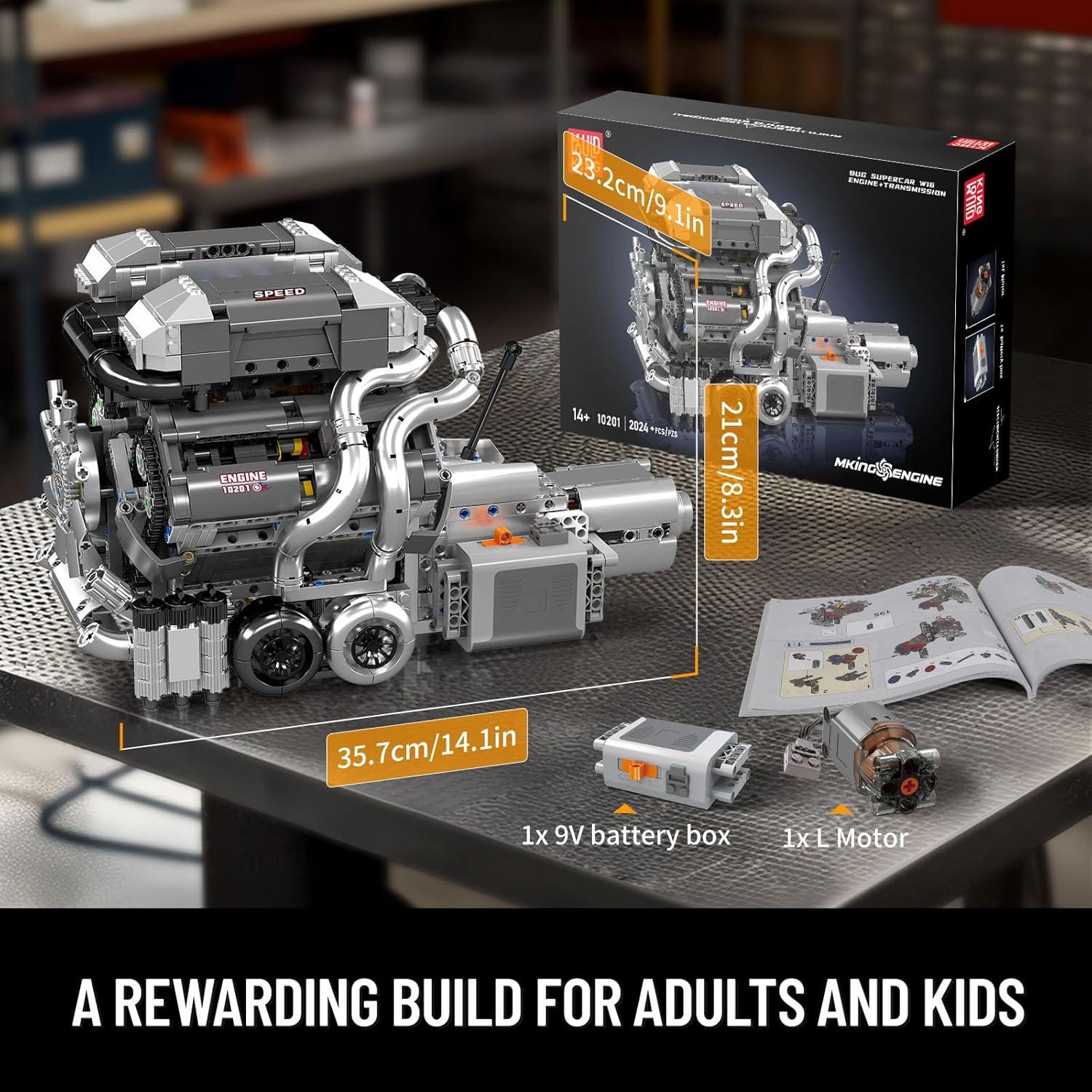 Kit de Motor W16 Mould King 10201 para Construcción STEM 14+