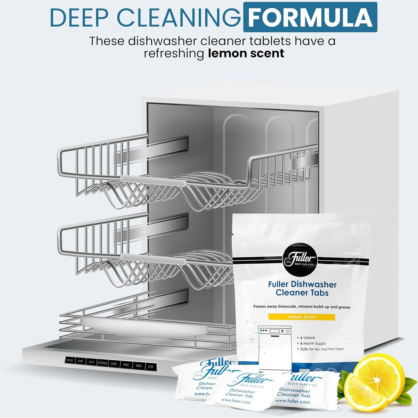 Tabletas Limpiadoras para Lavavajillas Fuller - 6 Meses Aroma Limón