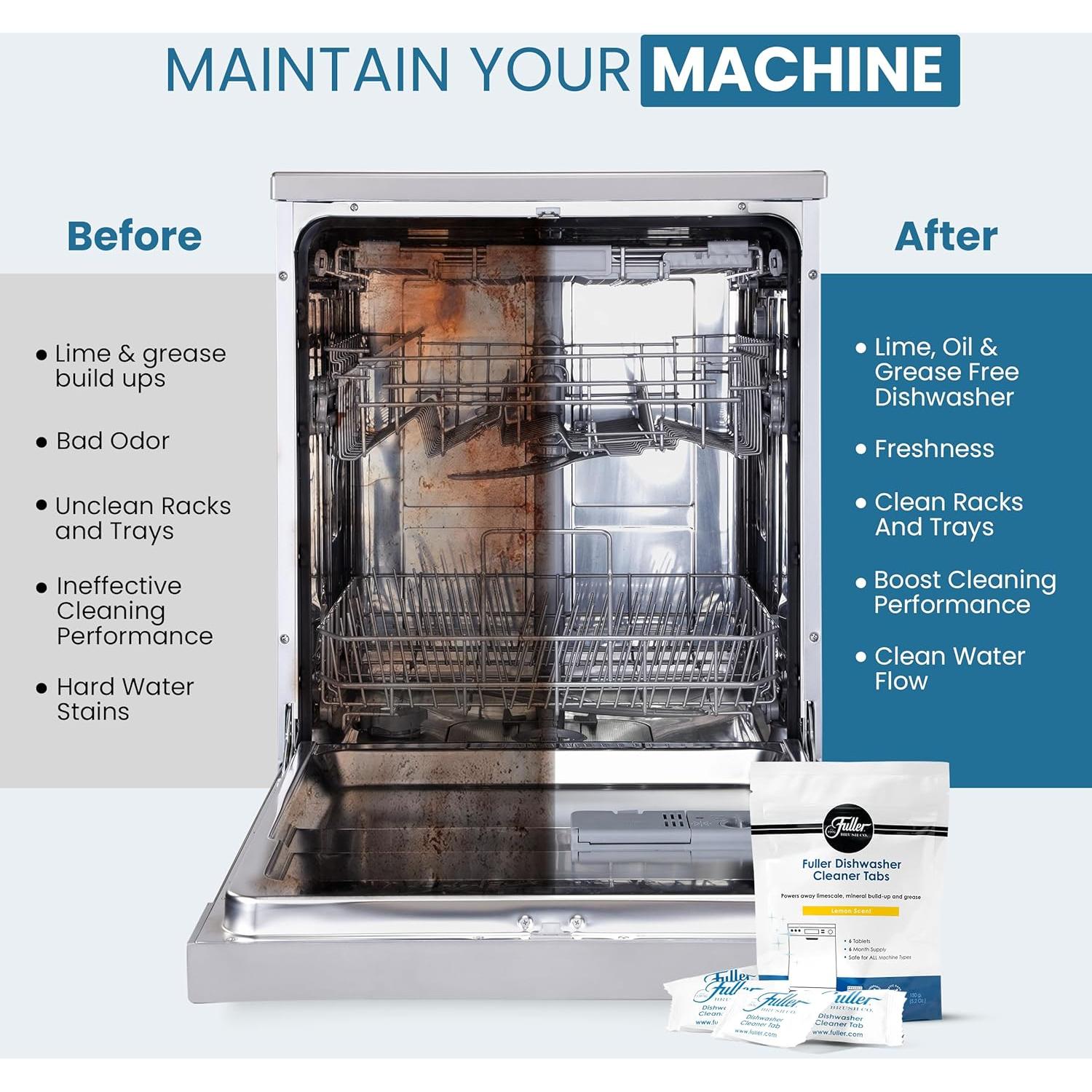 Tabletas Limpiadoras para Lavavajillas Fuller - 6 Meses Aroma Limón