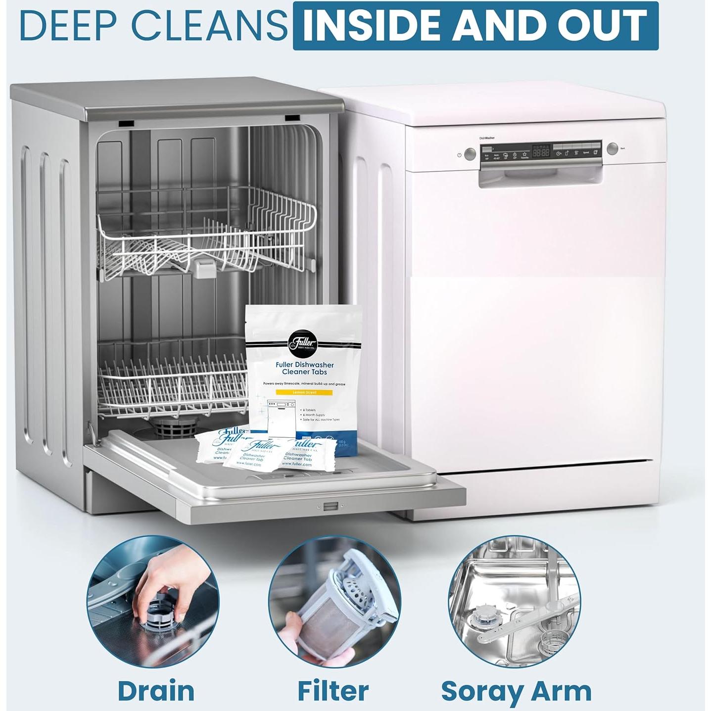 Tabletas Limpiadoras para Lavavajillas Fuller - 6 Meses Aroma Limón