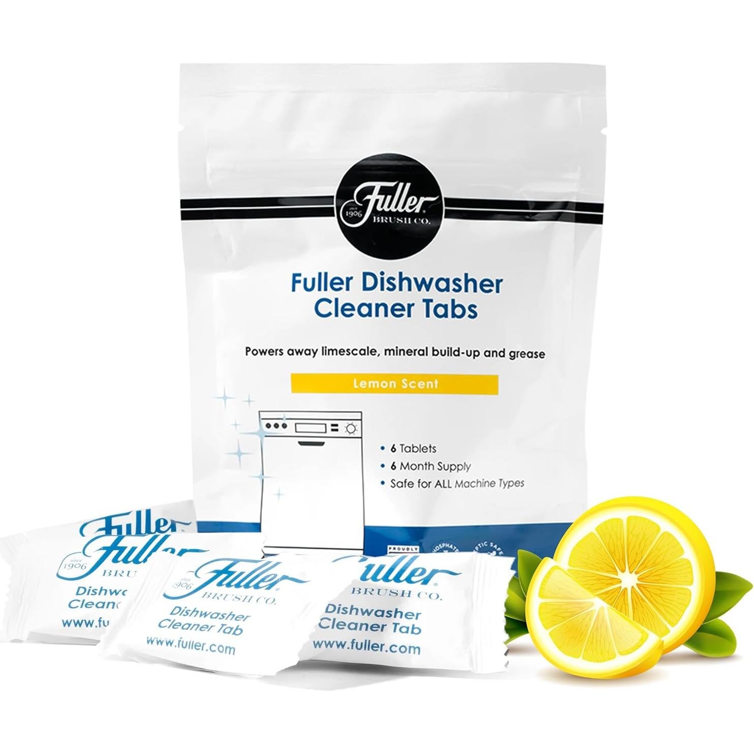 Tabletas Limpiadoras para Lavavajillas Fuller - 6 Meses Aroma Limón