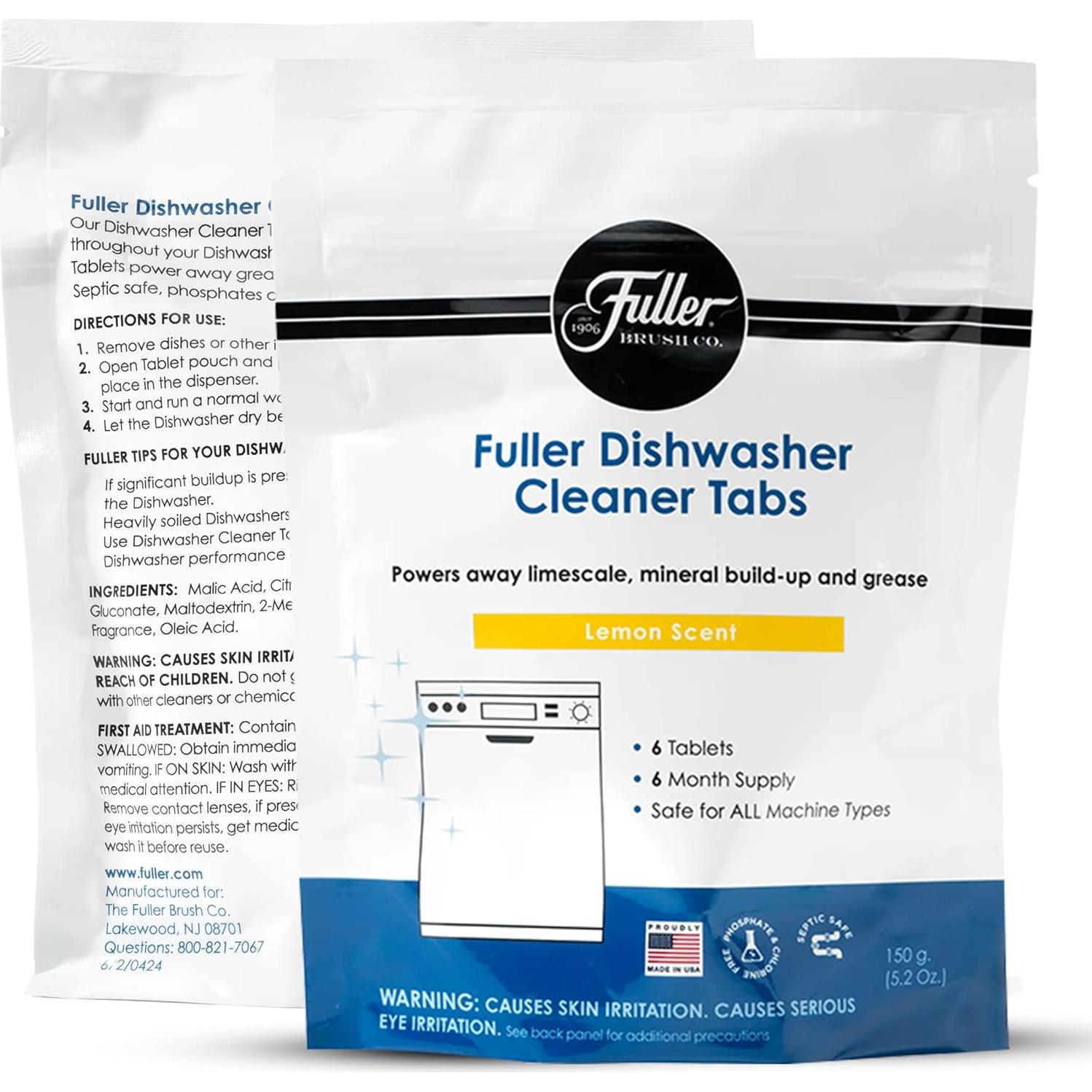 Tabletas Limpiadoras para Lavavajillas Fuller - 6 Meses Aroma Limón