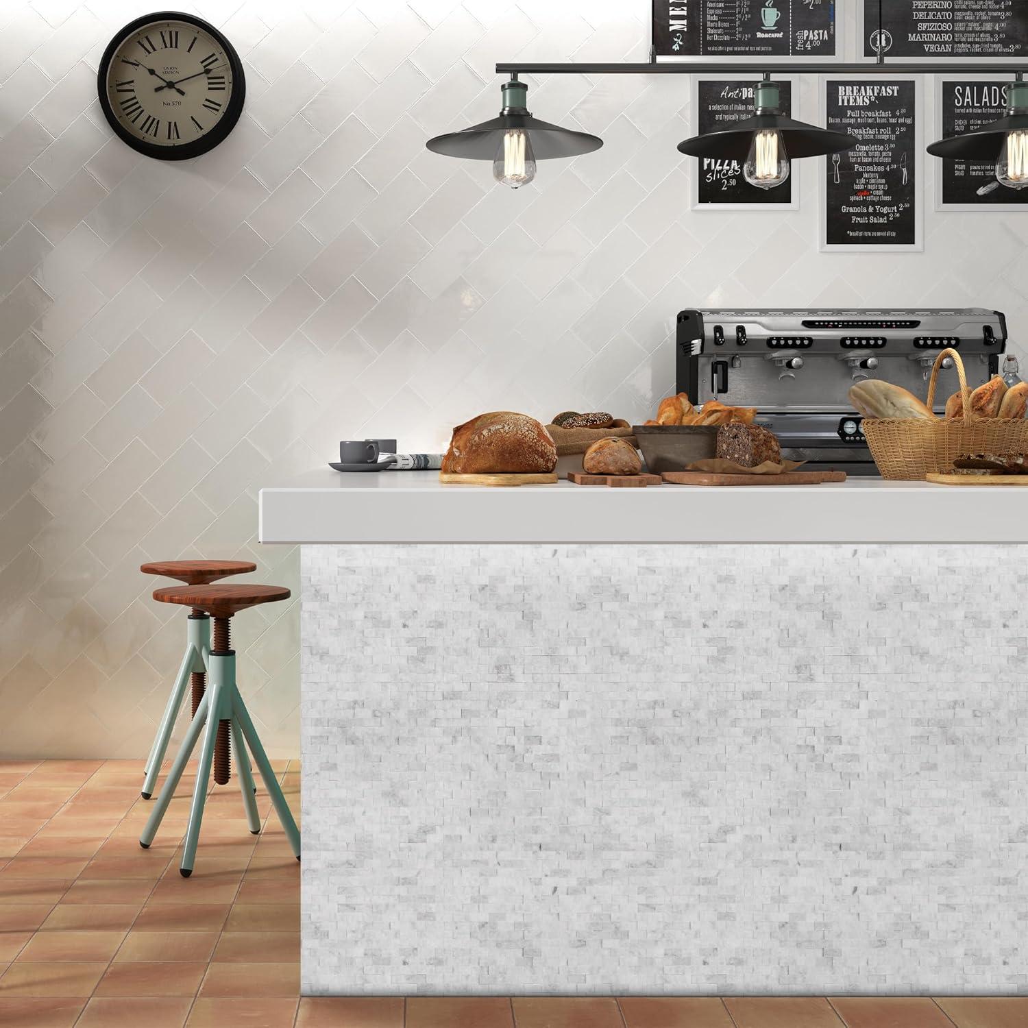 Azulejos de Mosaico Natural Autoadhesivos Sunwings 5 Hojas 0.385 m²