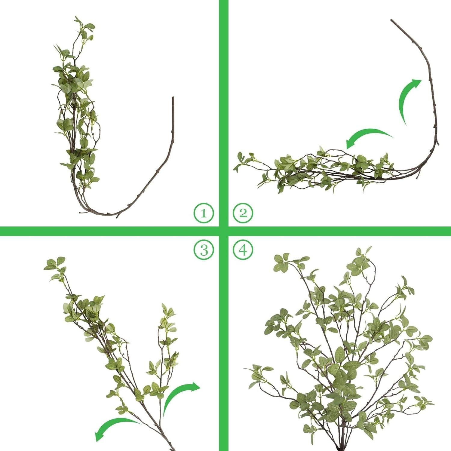 Ramas de Eucalipto Artificial Ruidazon 4 Pcs 101.6 cm Verde