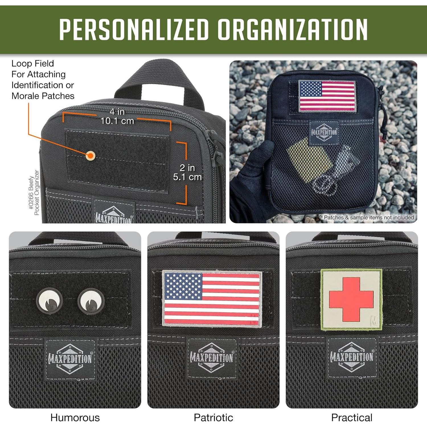 Organizador Táctico Maxpedition Pocket Beefy Nylon 1000D Negro