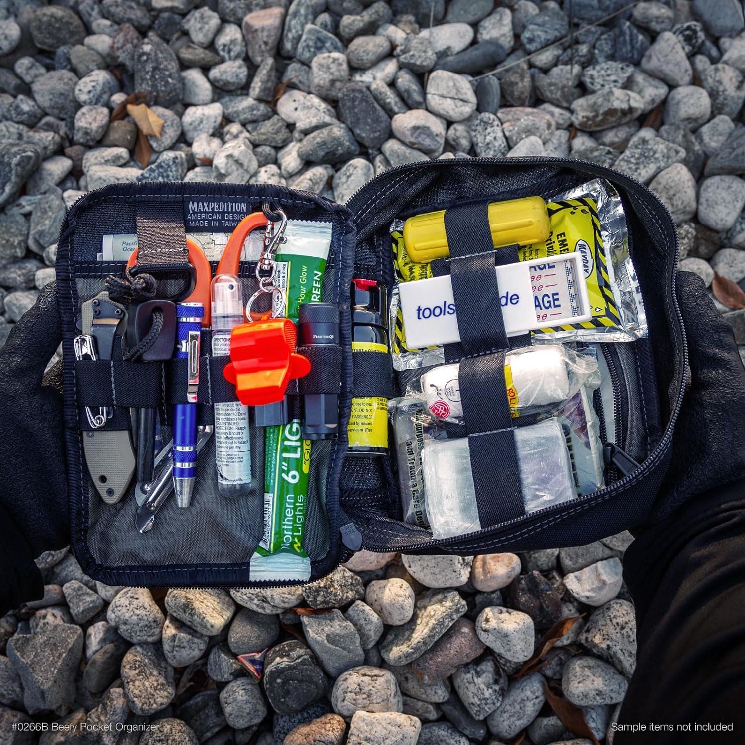 Organizador Táctico Maxpedition Pocket Beefy Nylon 1000D Negro